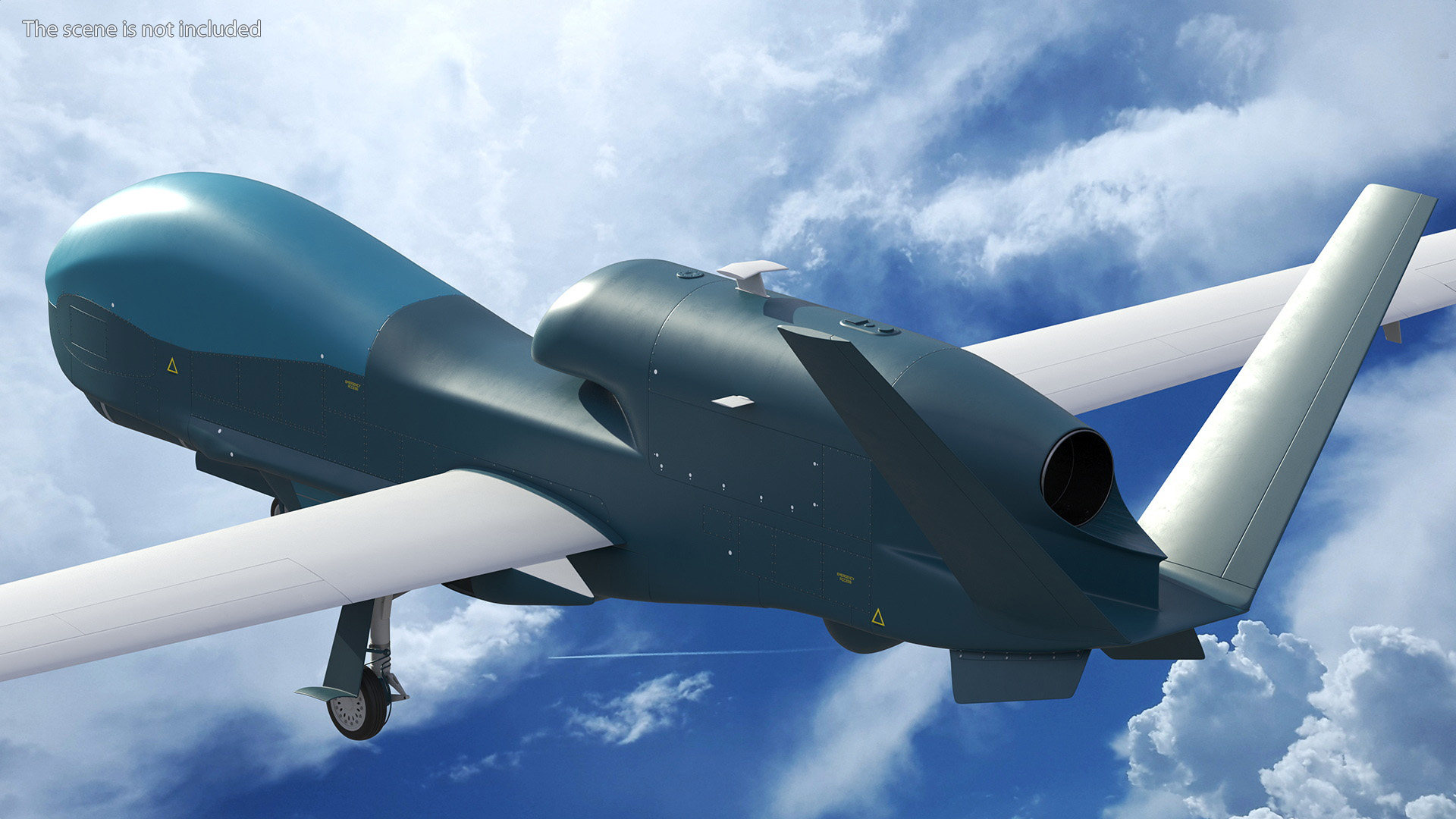 3D Unmanned Surveillance Drone Rigged for Cinema 4D model