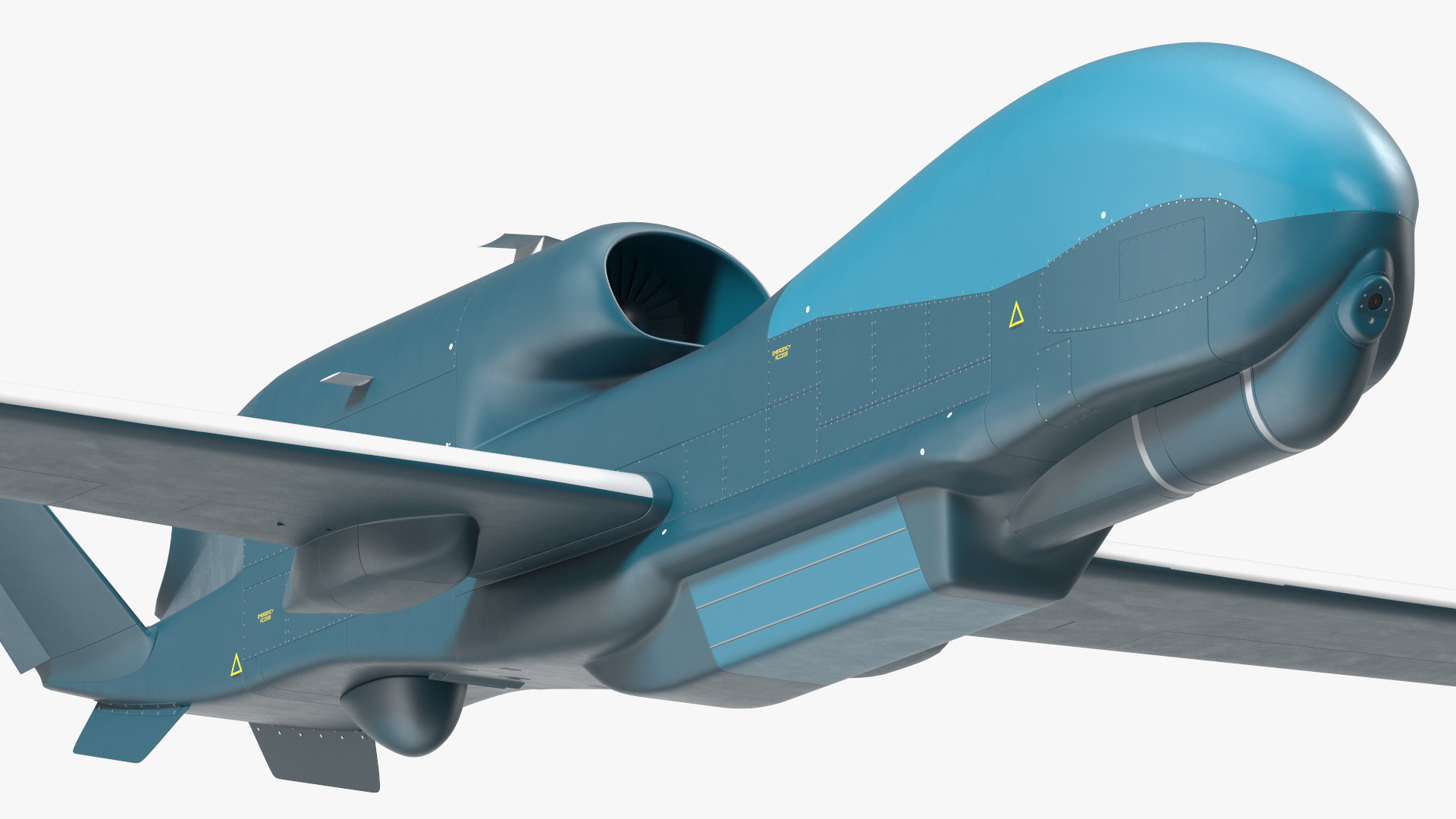3D Unmanned Surveillance Drone Rigged for Cinema 4D model