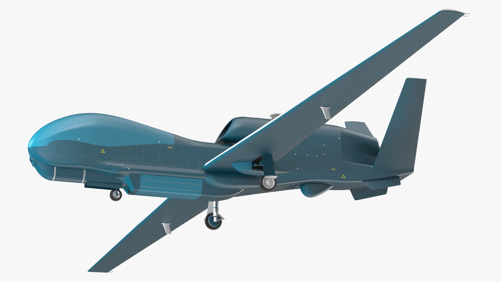 3D Unmanned Surveillance Drone Rigged for Cinema 4D model