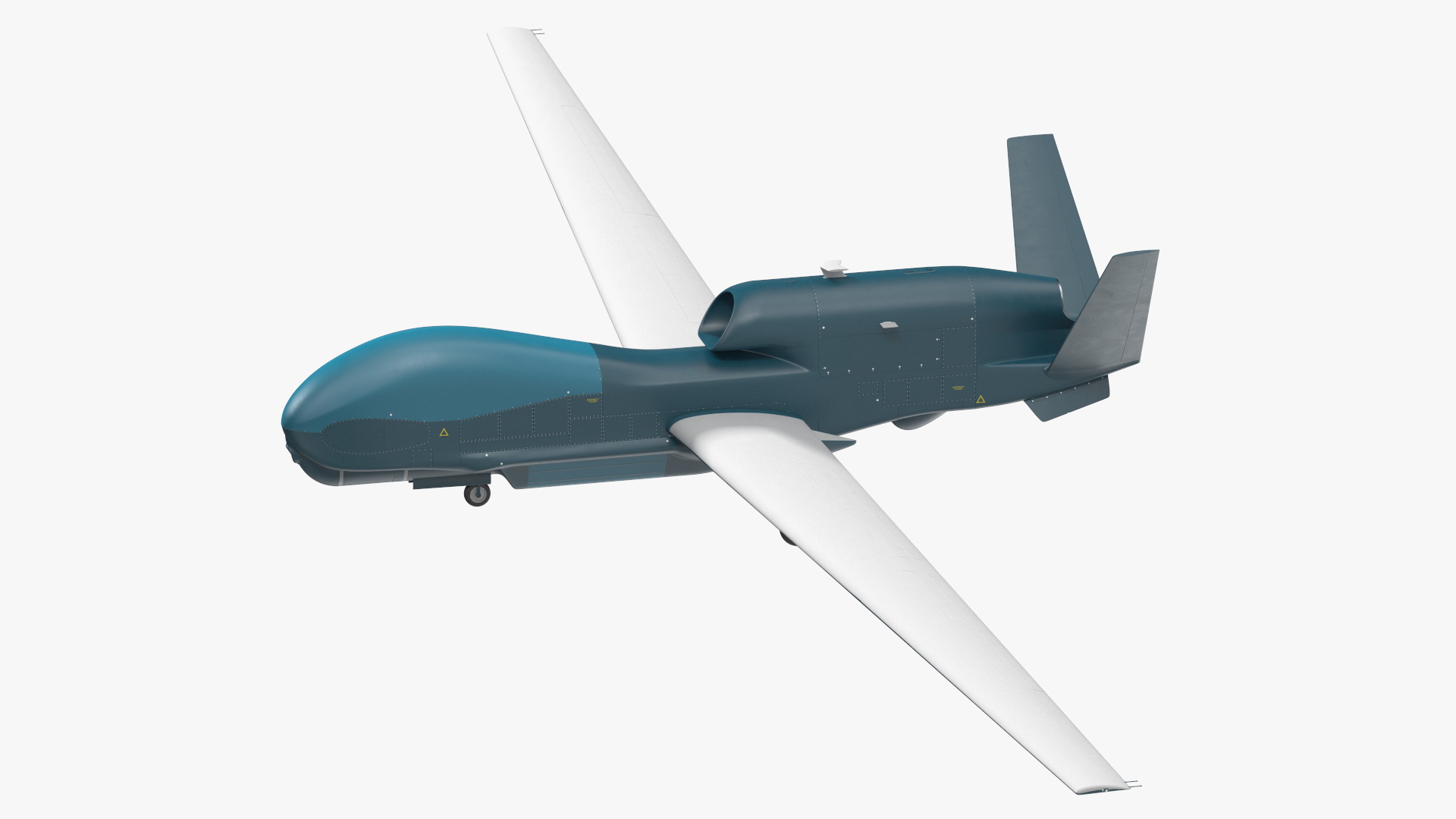 3D Unmanned Surveillance Drone Rigged for Cinema 4D model