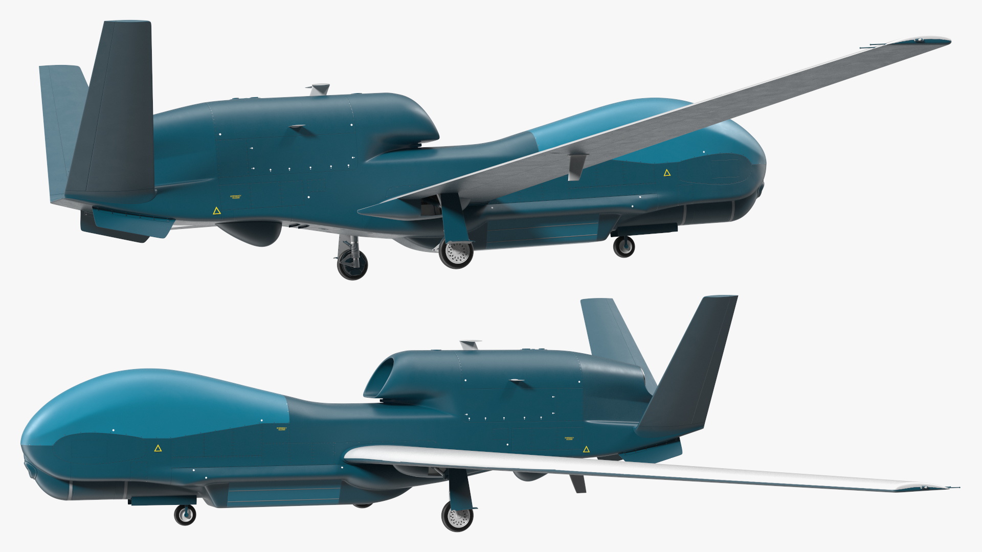 3D Unmanned Surveillance Drone Rigged for Cinema 4D model