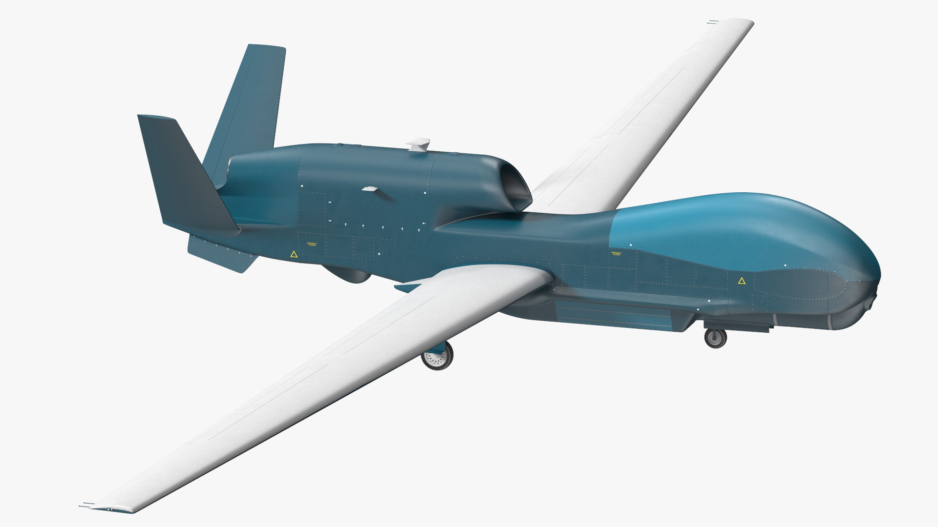 3D Unmanned Surveillance Drone Rigged for Cinema 4D model