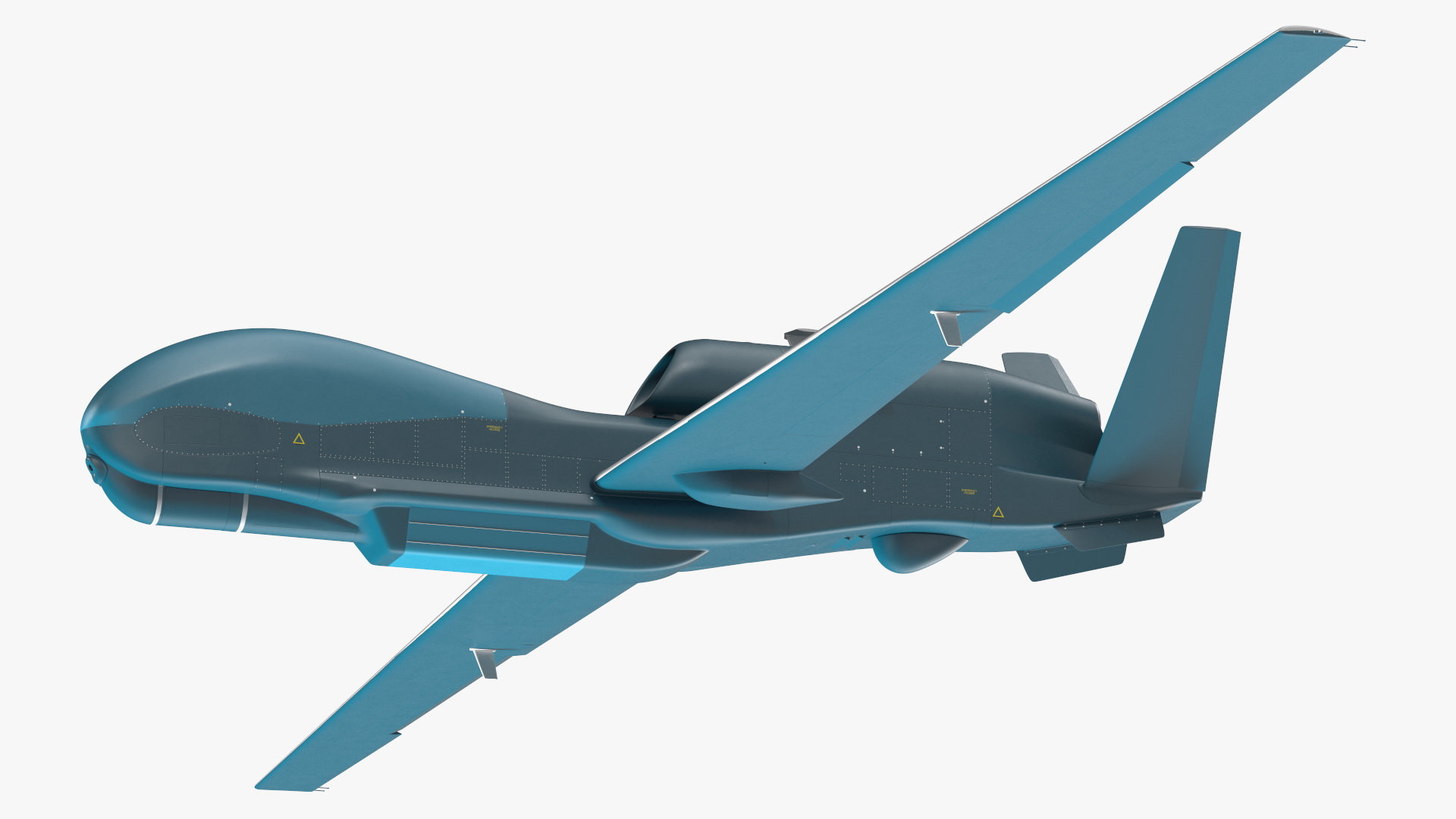 3D Unmanned Surveillance Drone Rigged for Cinema 4D model