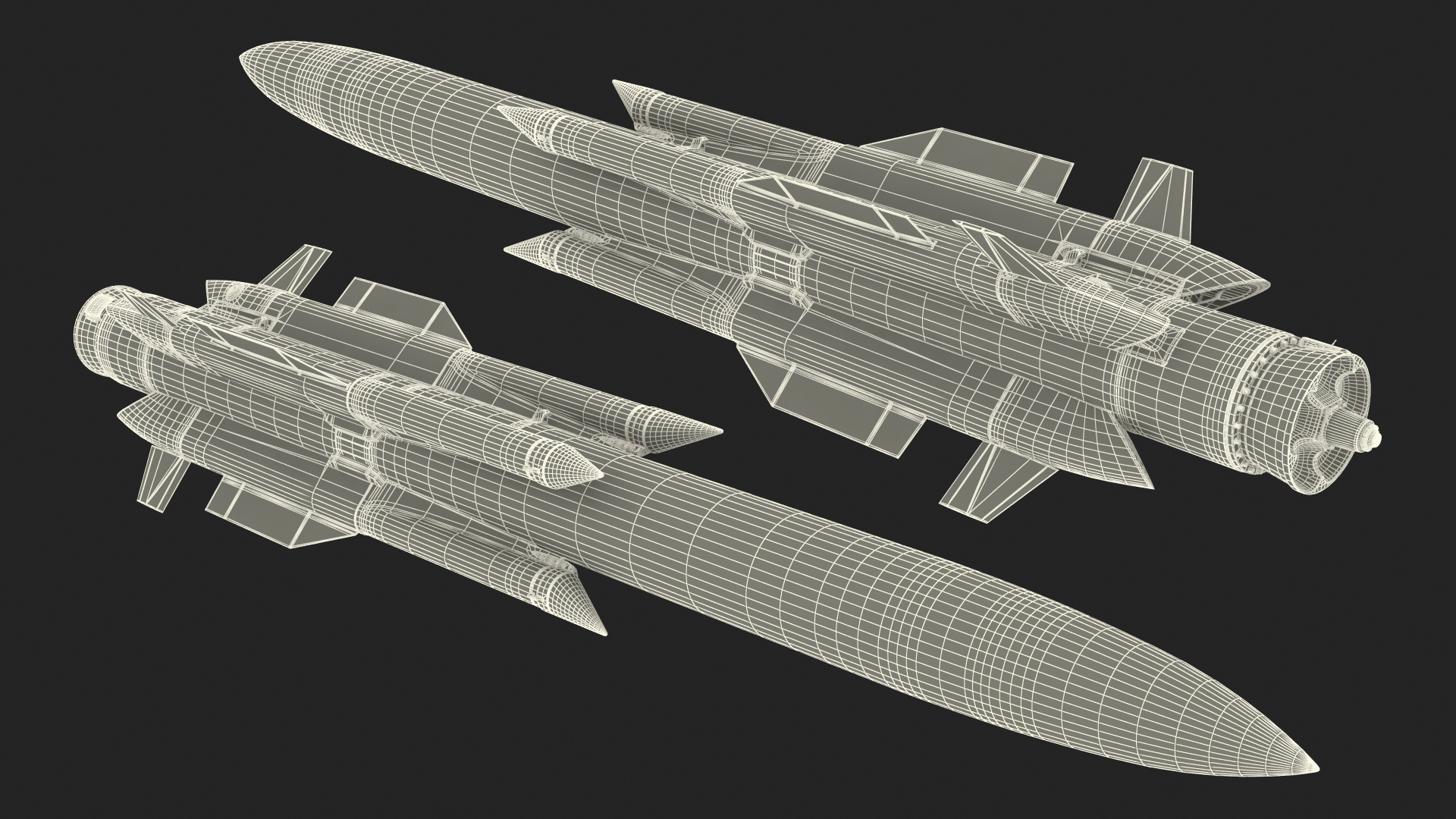 3D model X-31PM Supersonic Missile
