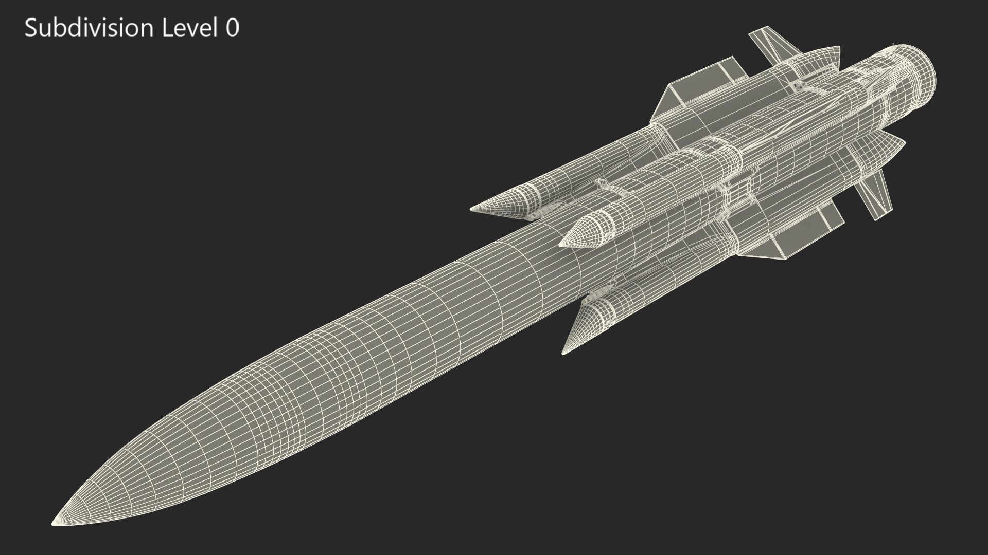 3D model X-31PM Supersonic Missile