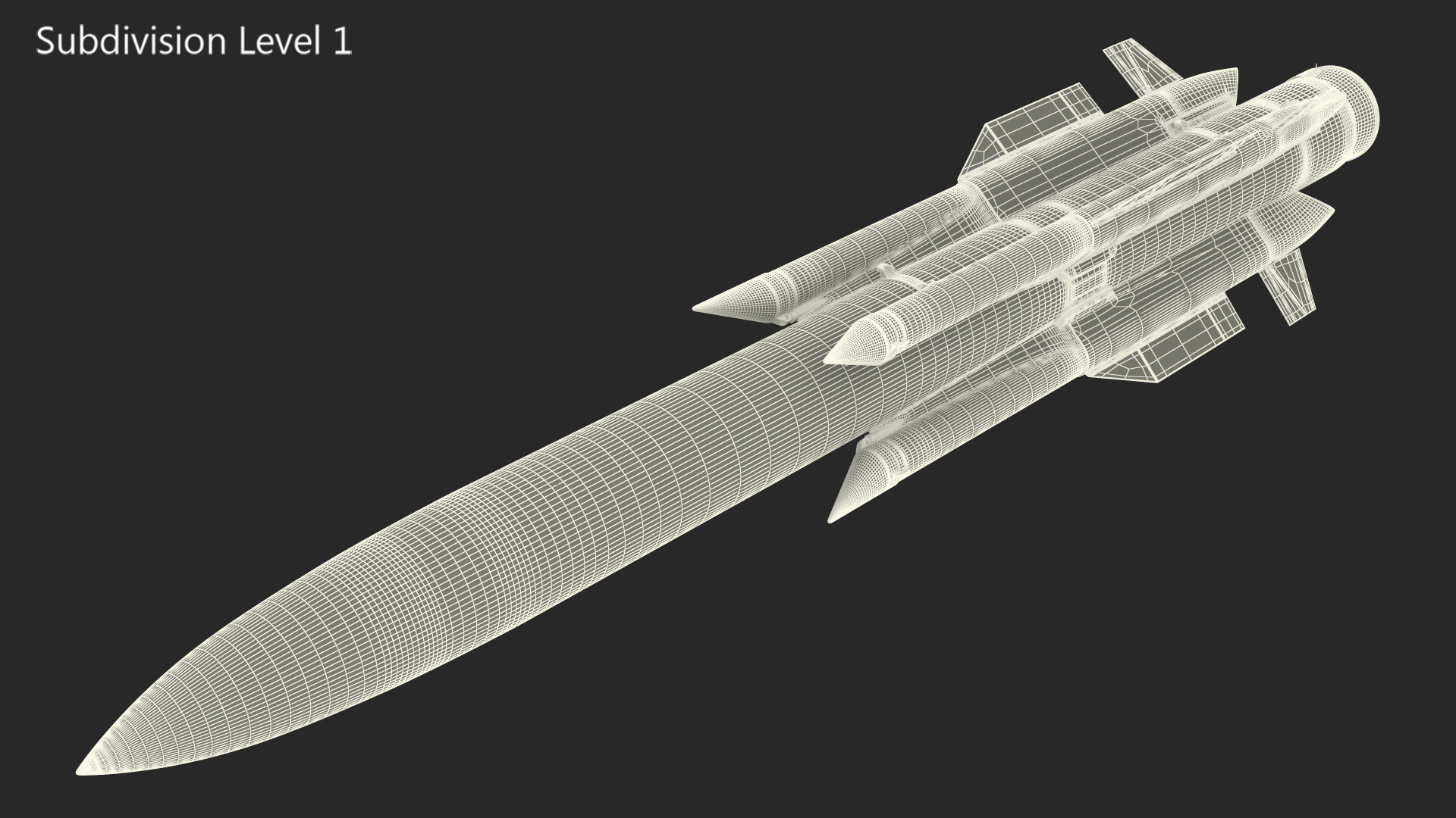 3D model X-31PM Supersonic Missile
