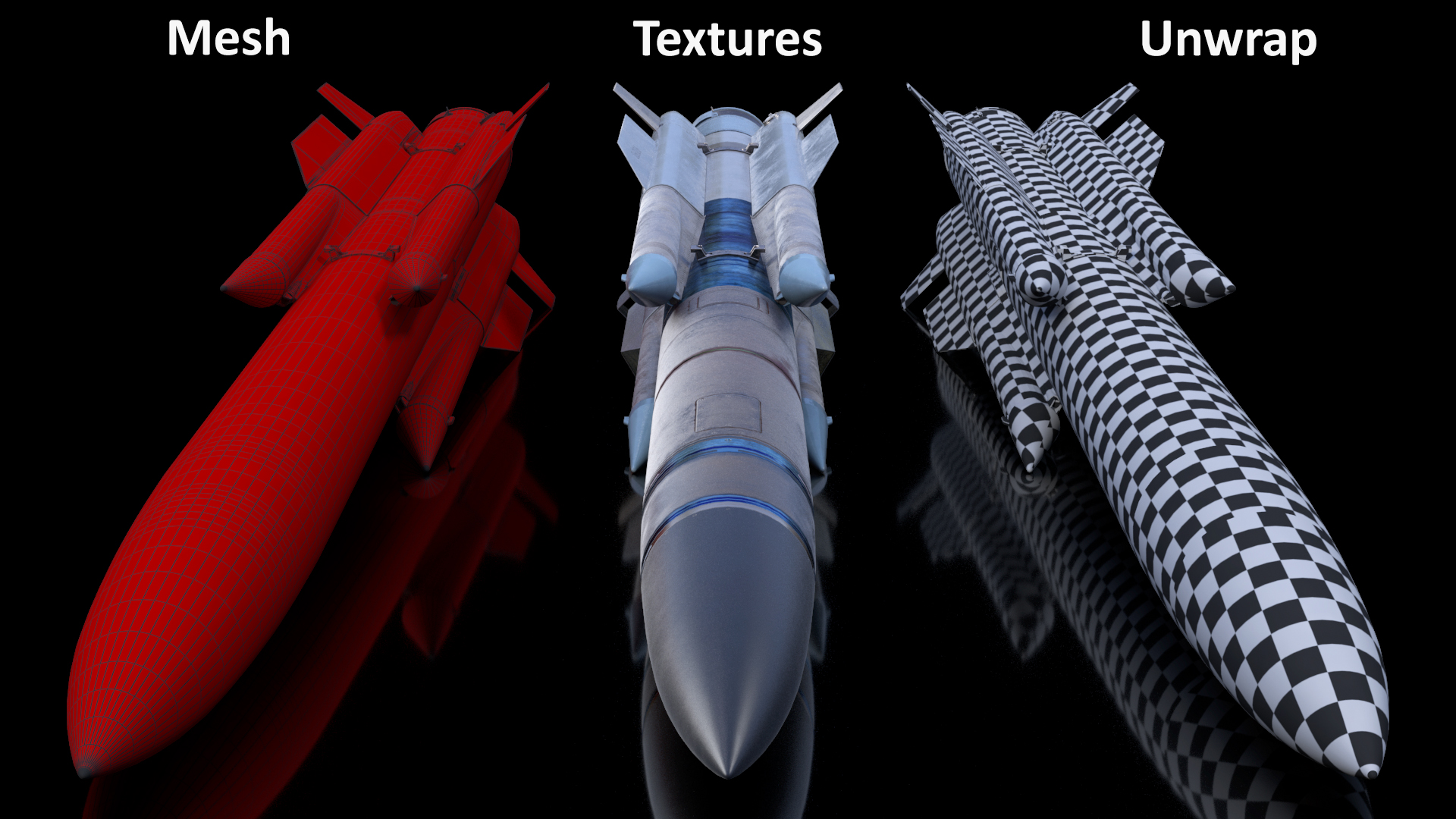 3D model X-31PM Supersonic Missile