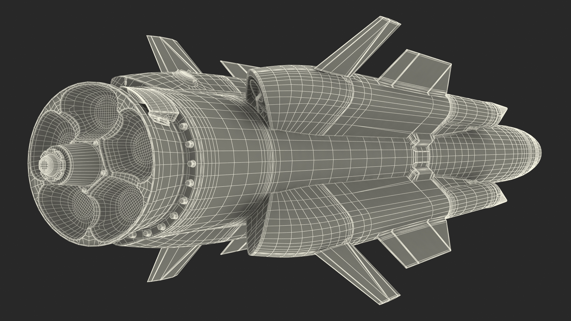 3D model X-31PM Supersonic Missile