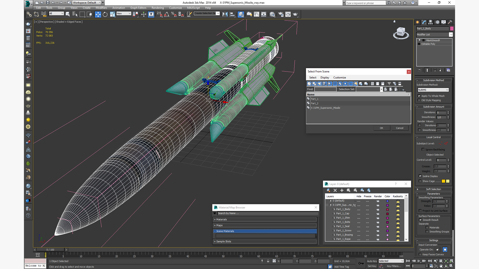 3D model X-31PM Supersonic Missile