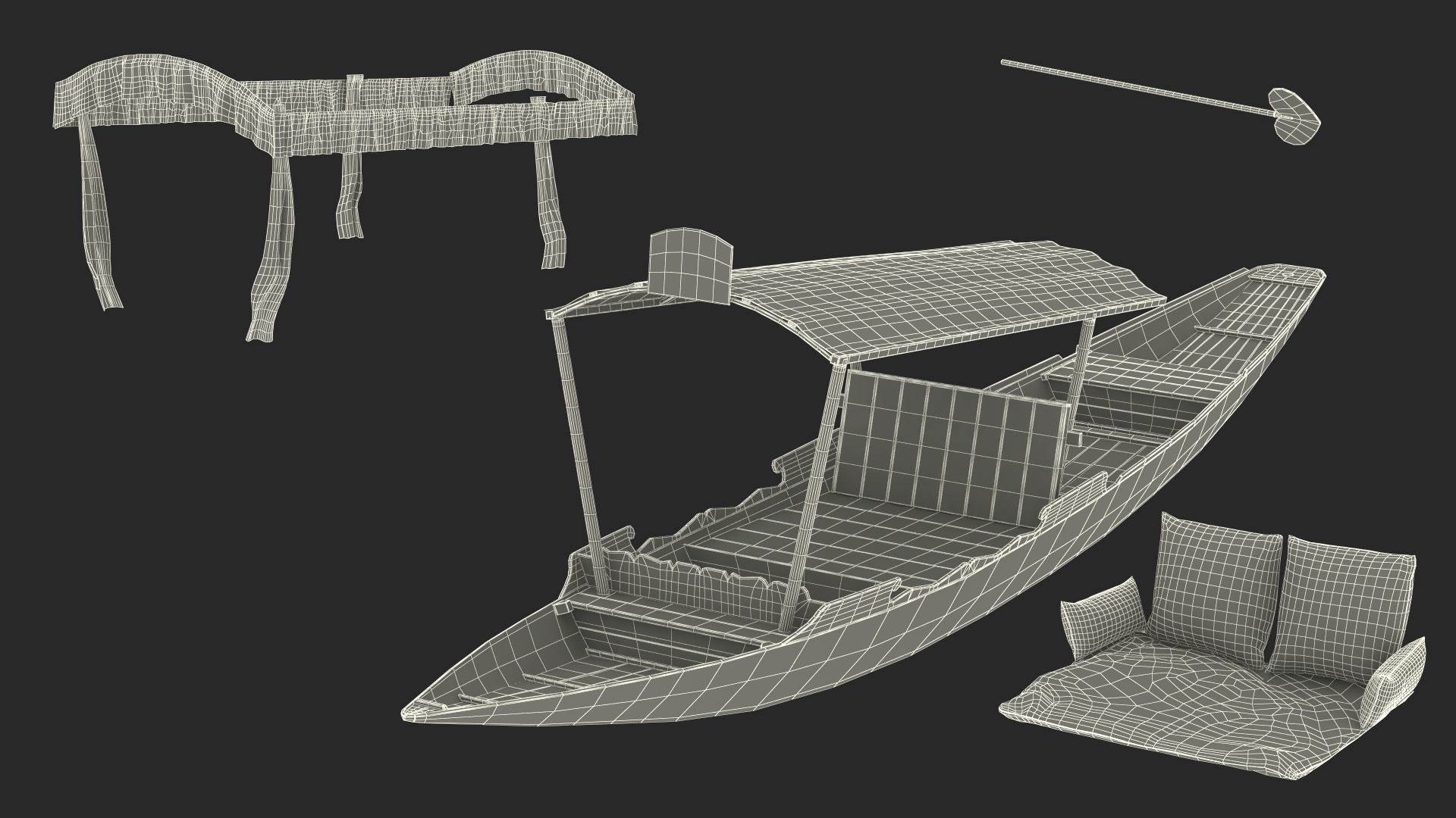 3D model Shikara River Glider White Old