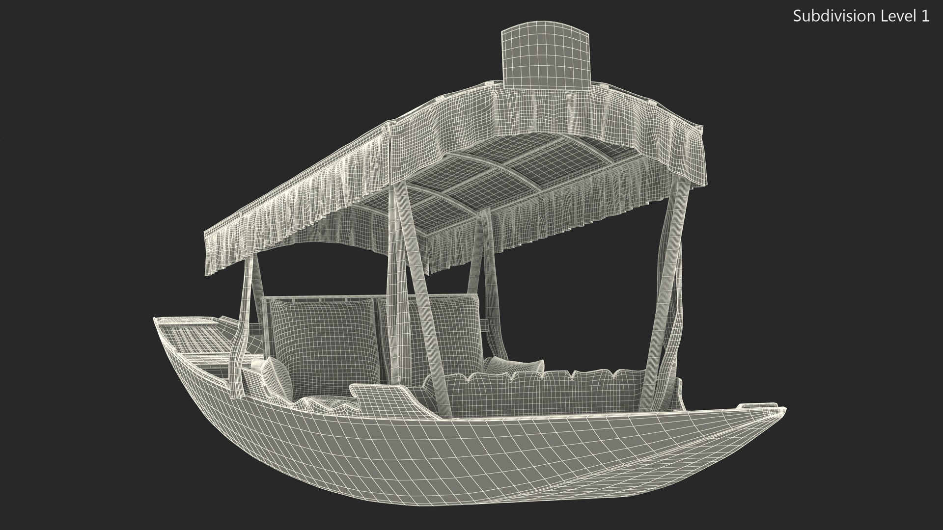 3D model Shikara River Glider White Old
