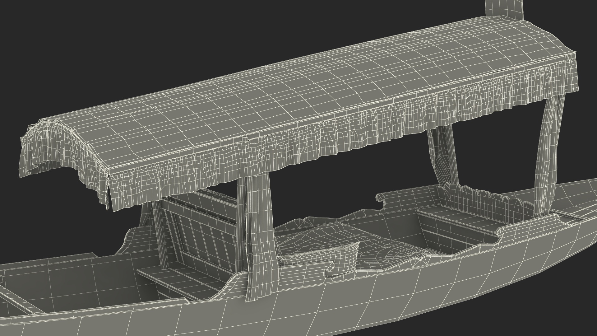 3D model Shikara River Glider White Old