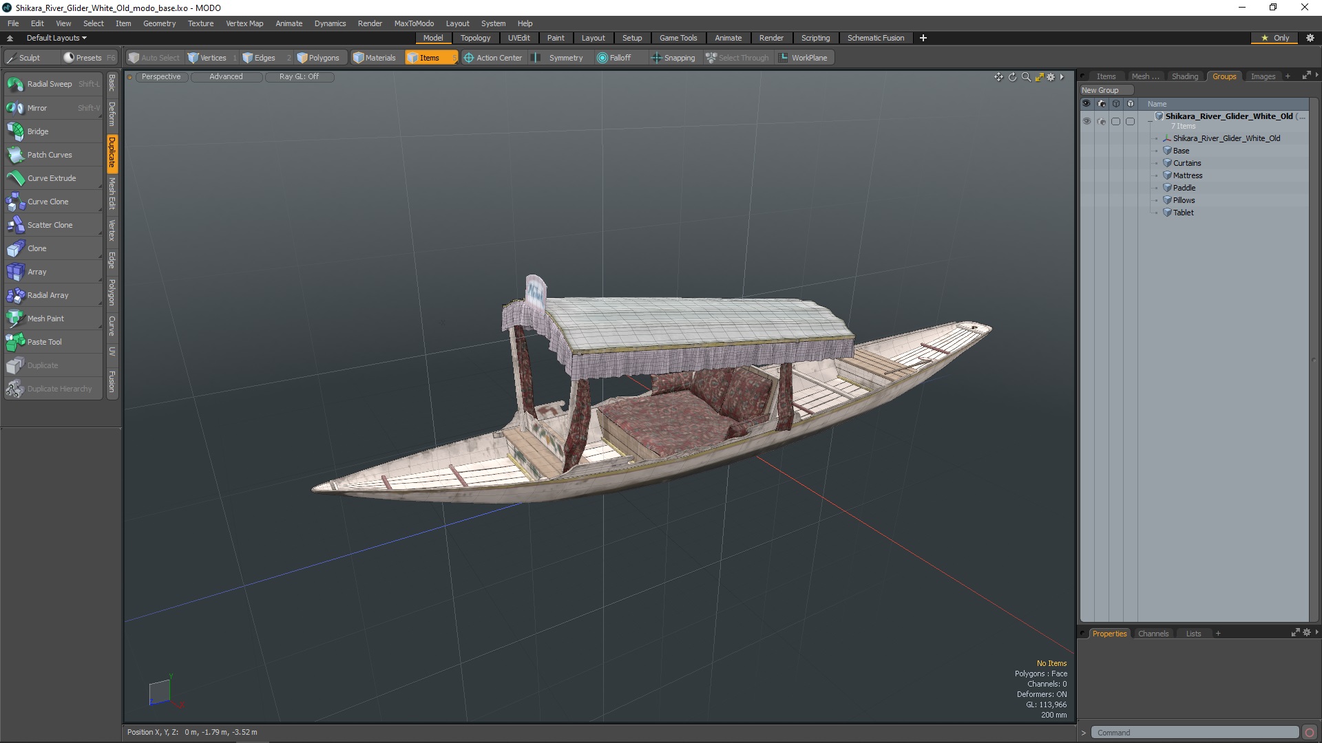 3D model Shikara River Glider White Old