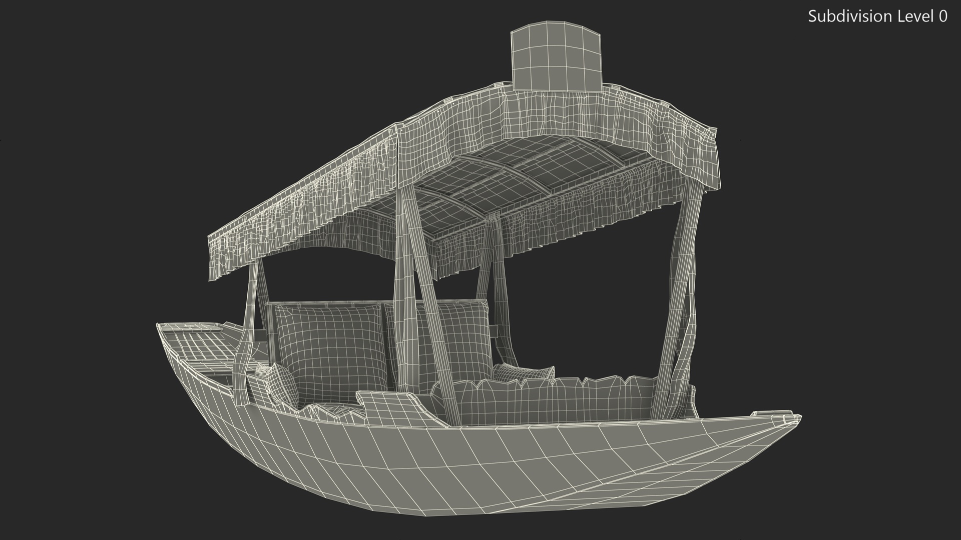 3D model Shikara River Glider White Old