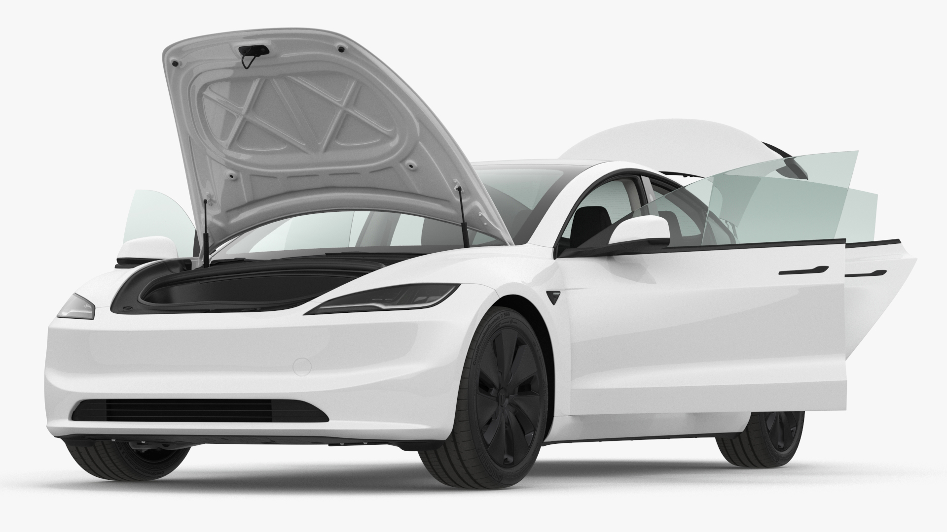 Tesla Model 3 2024 White 3D model