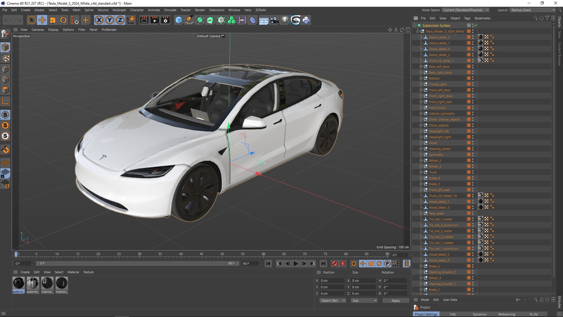 Tesla Model 3 2024 White 3D model