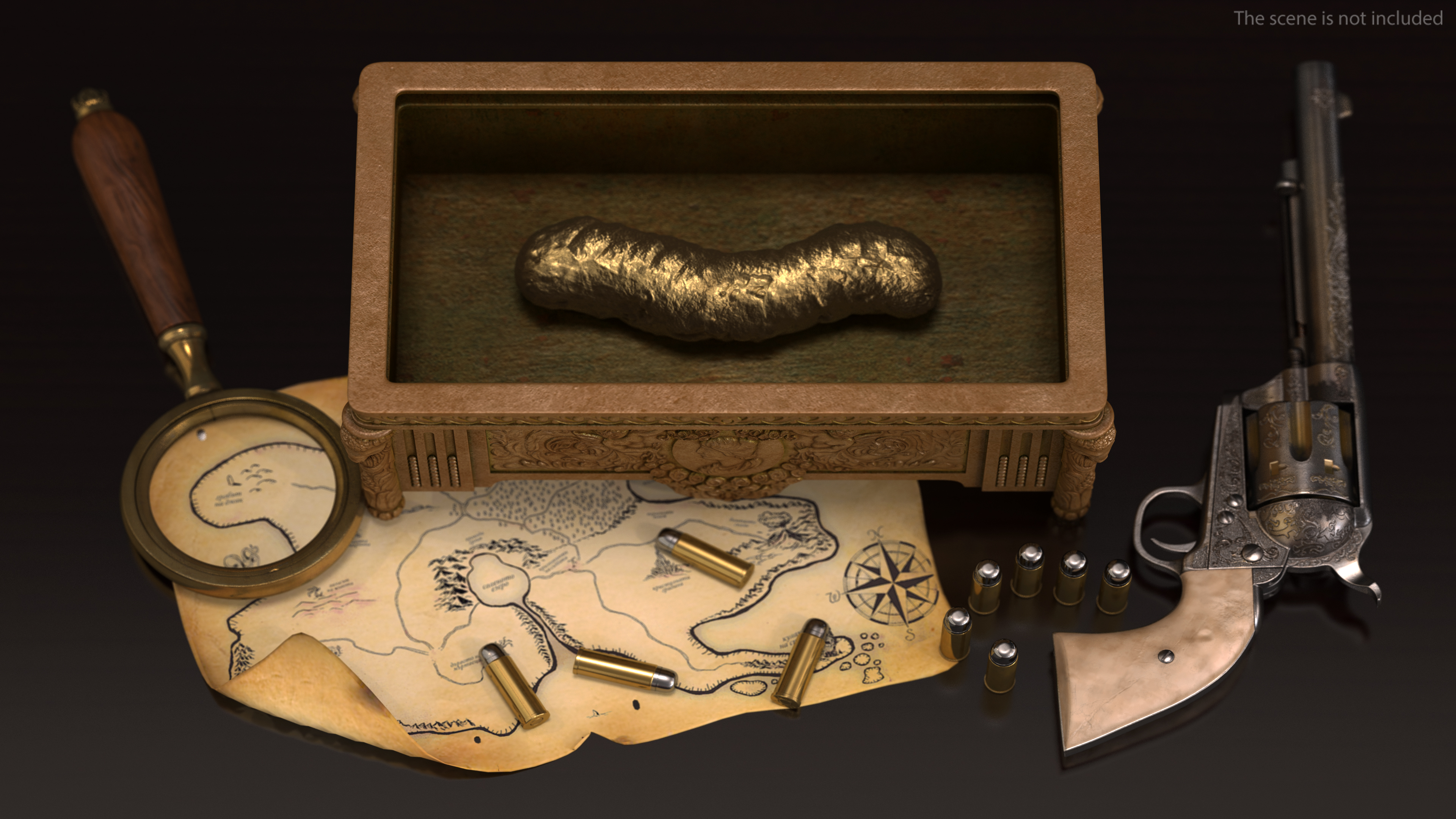 3D Little Crap Golden model