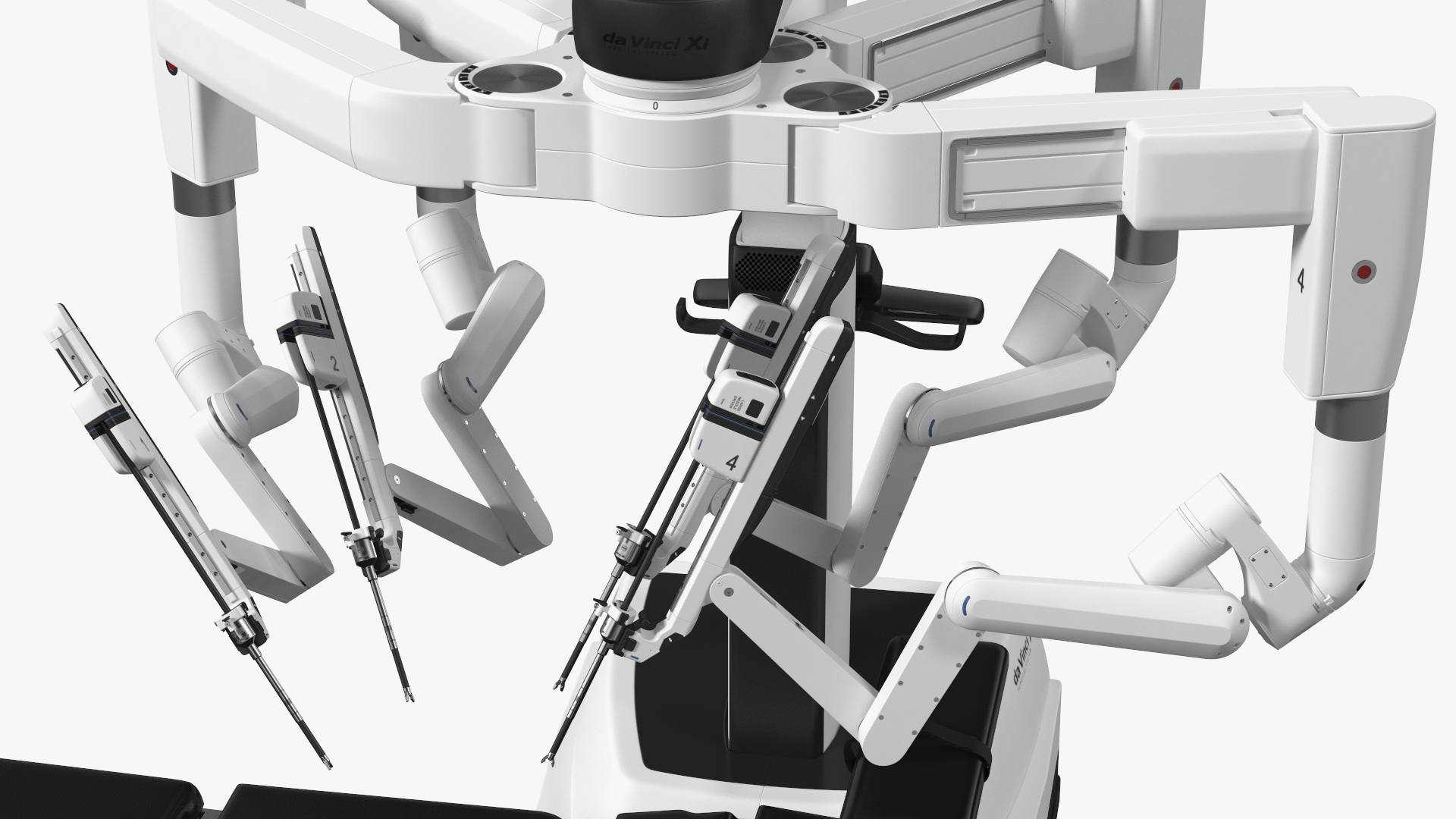 3D Surgical Robotic System da Vinci SI Rigged with Operating Table model