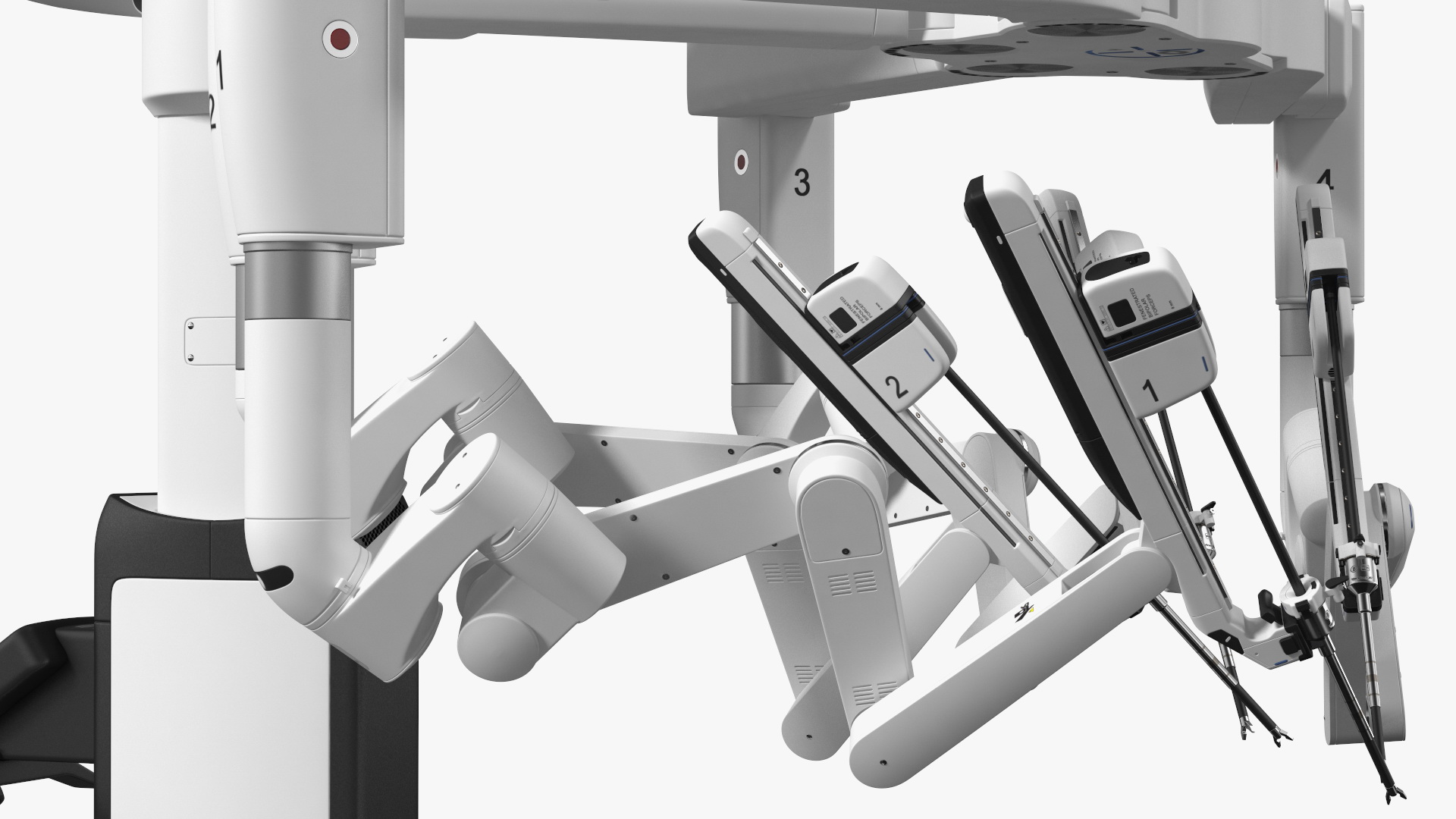 3D Surgical Robotic System da Vinci SI Rigged with Operating Table model