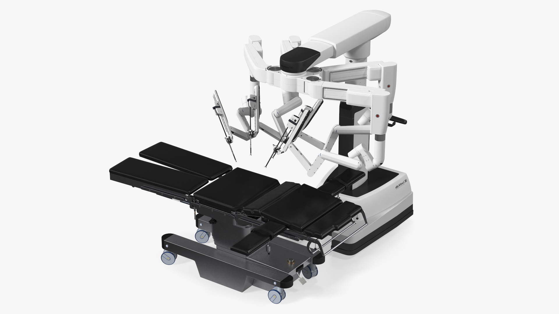 3D Surgical Robotic System da Vinci SI Rigged with Operating Table model