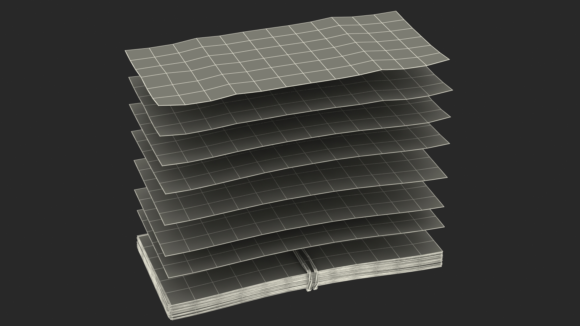 Stack of North Korea 5000 Won 2013 3D model