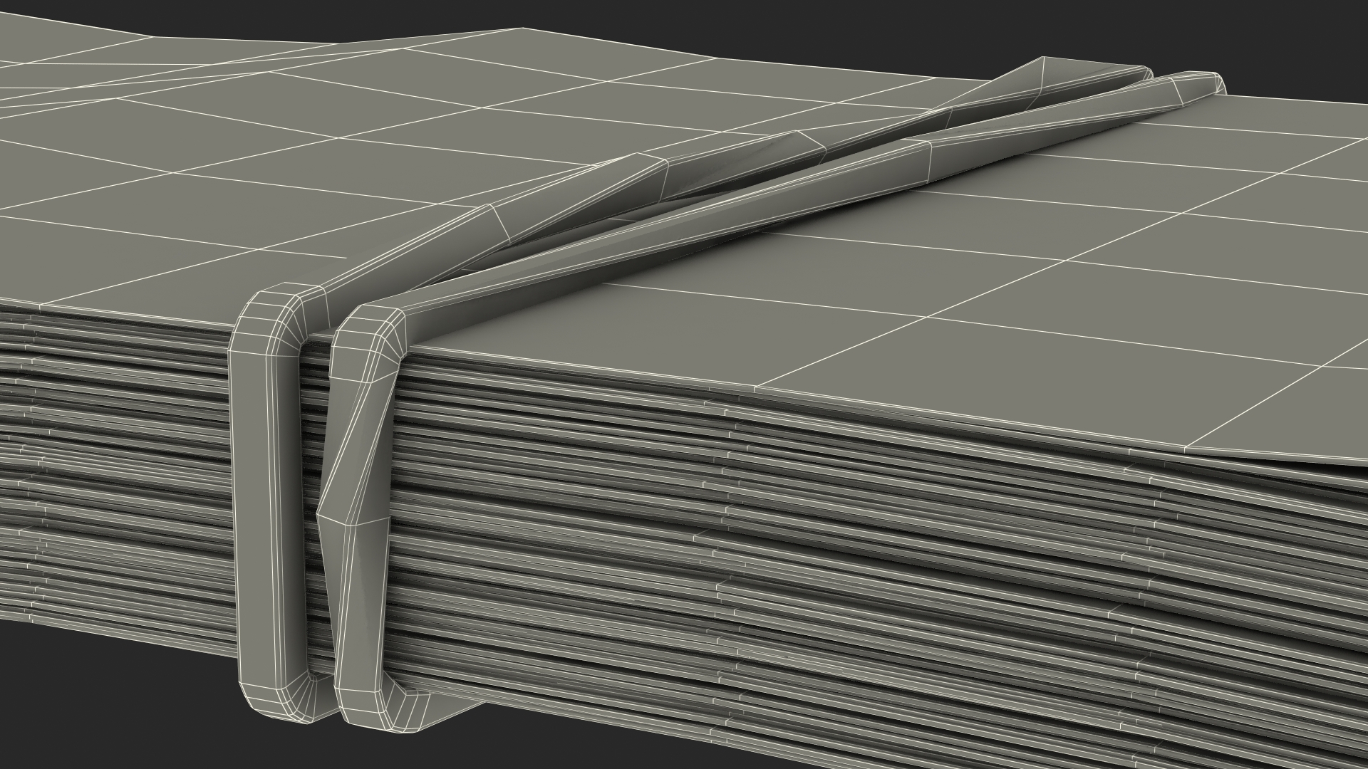 Stack of North Korea 5000 Won 2013 3D model
