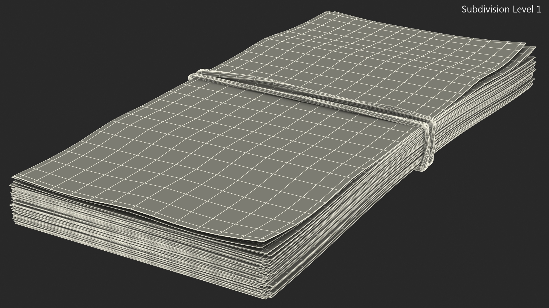 Stack of North Korea 5000 Won 2013 3D model