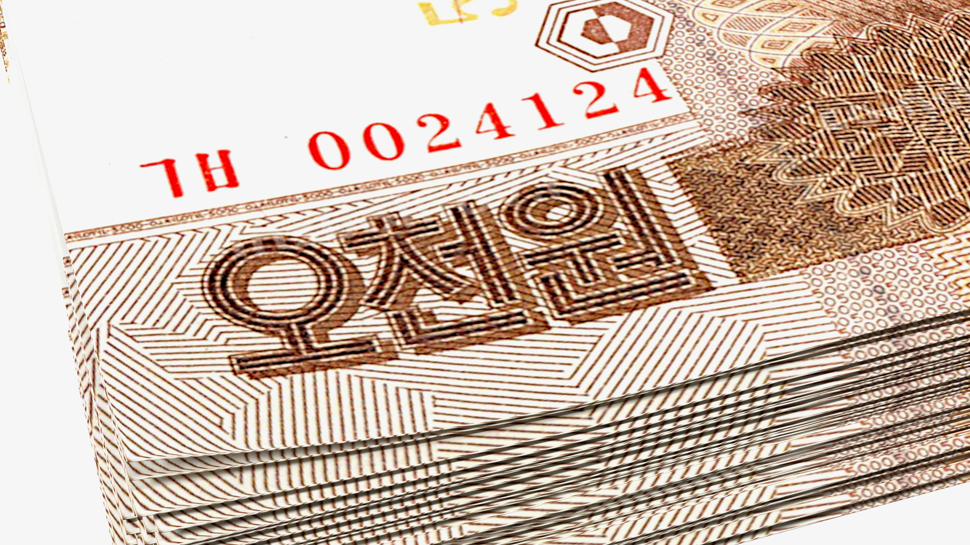 Stack of North Korea 5000 Won 2013 3D model
