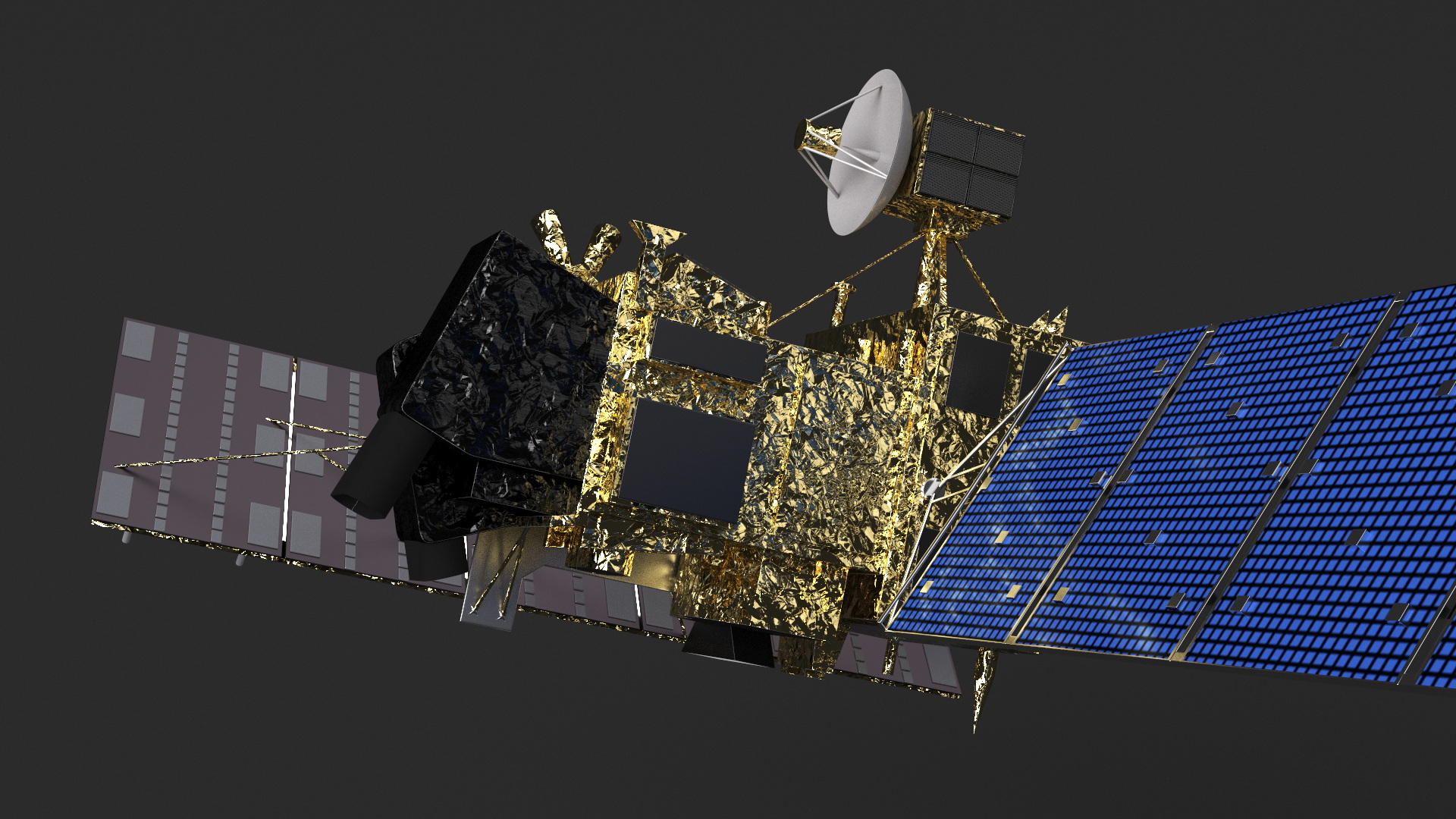 Alos Satellite 3D model