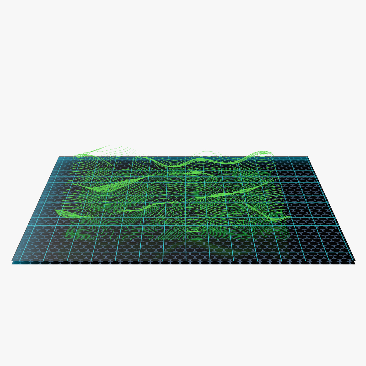 Waves Hologram 3D Model