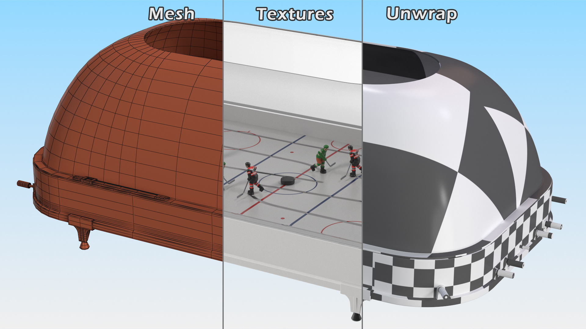Table Hockey with Dome 3D