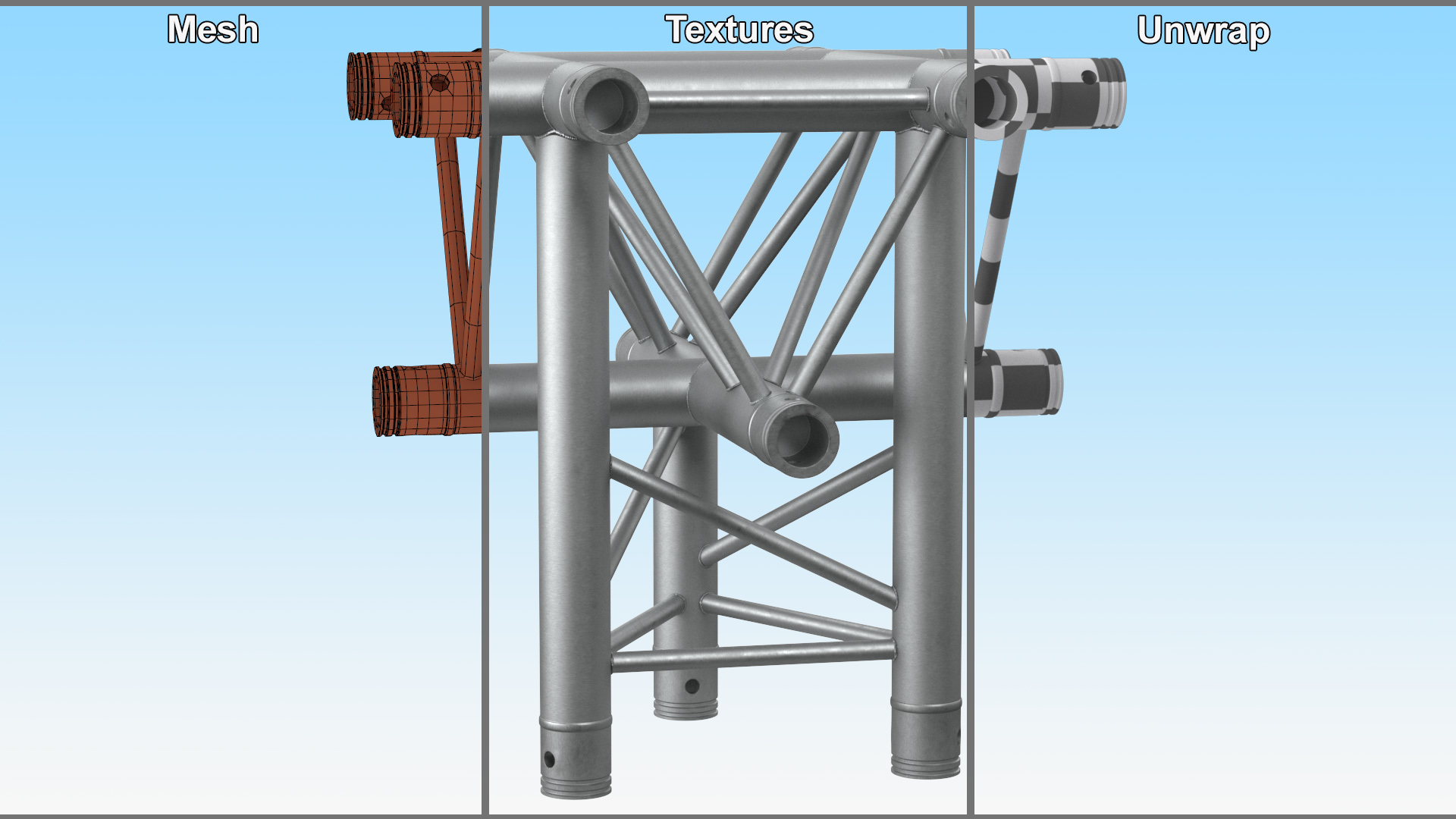 3D model Industrial Truss Modular Triangular