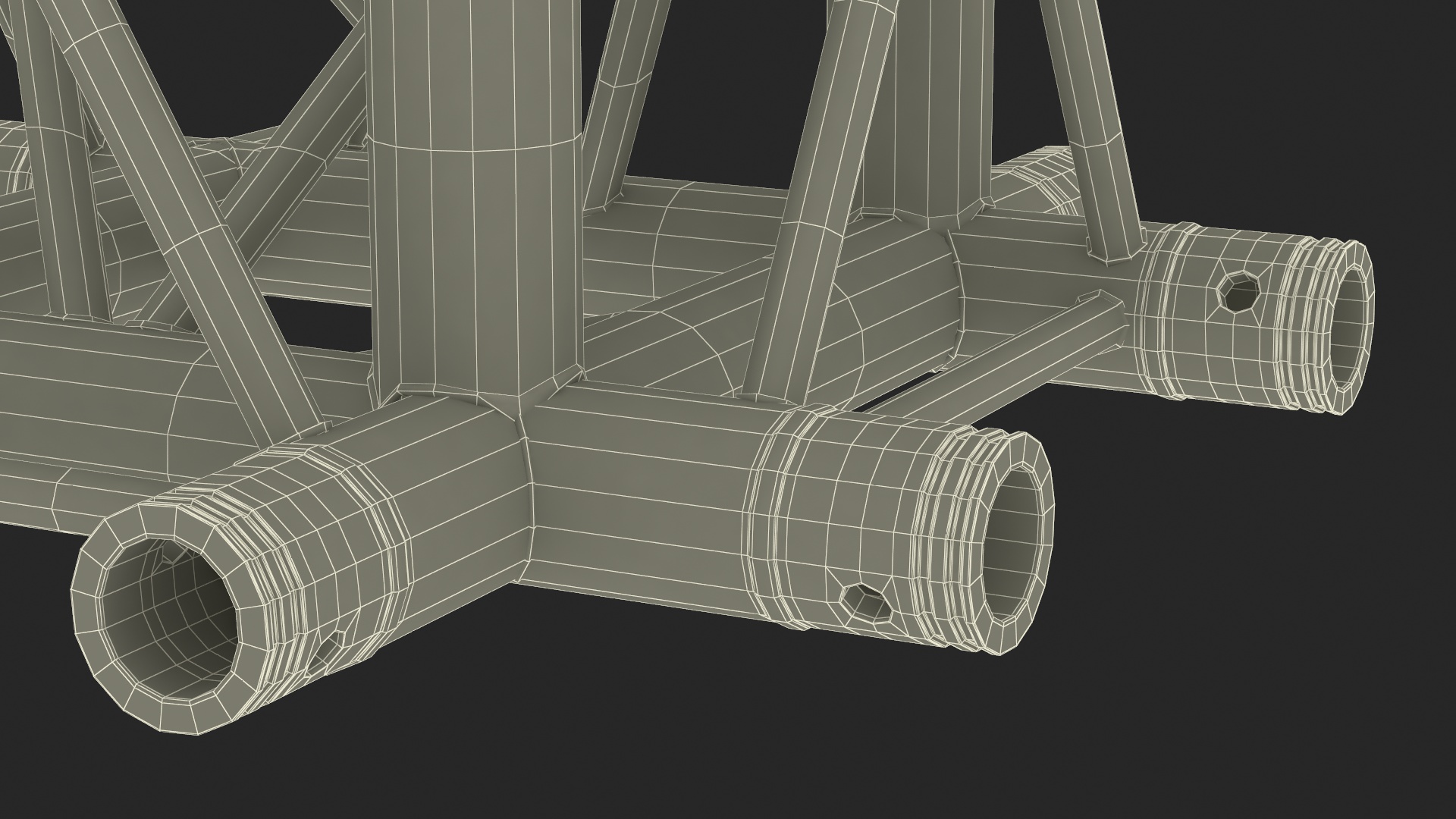 3D model Industrial Truss Modular Triangular