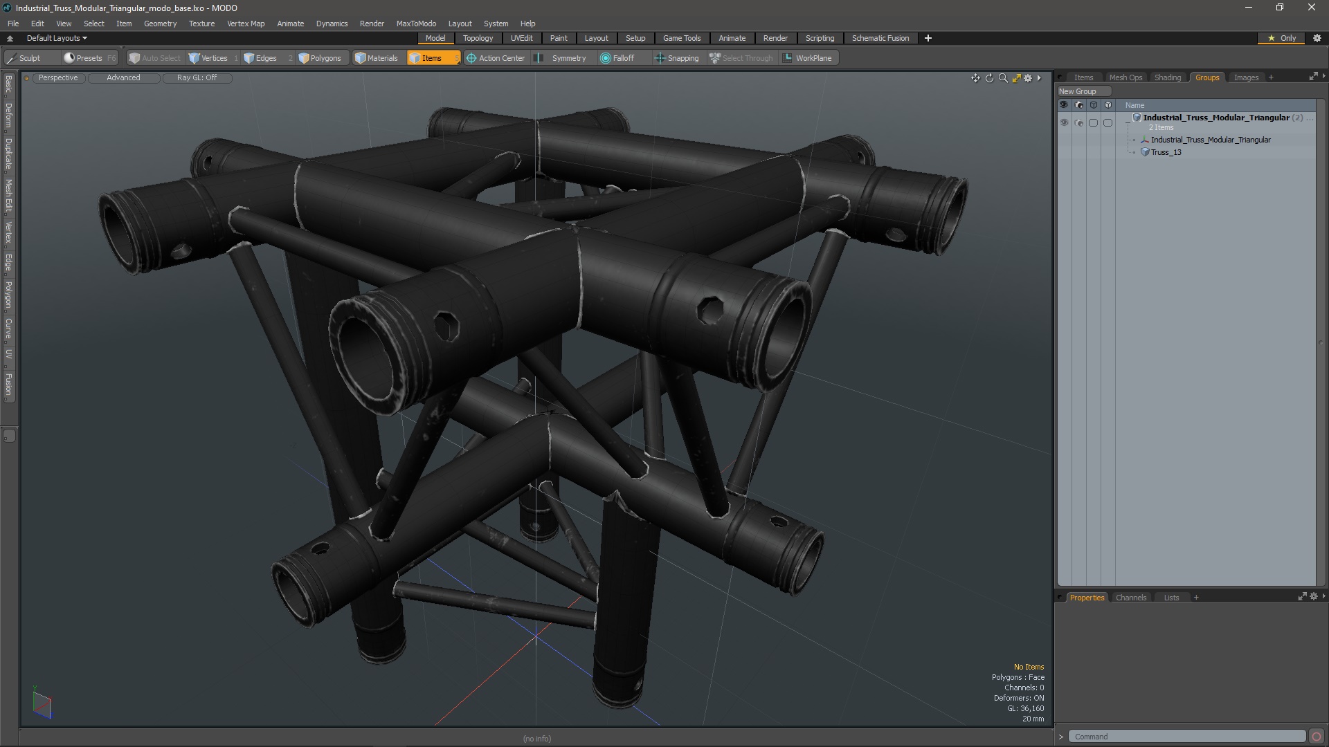 3D model Industrial Truss Modular Triangular