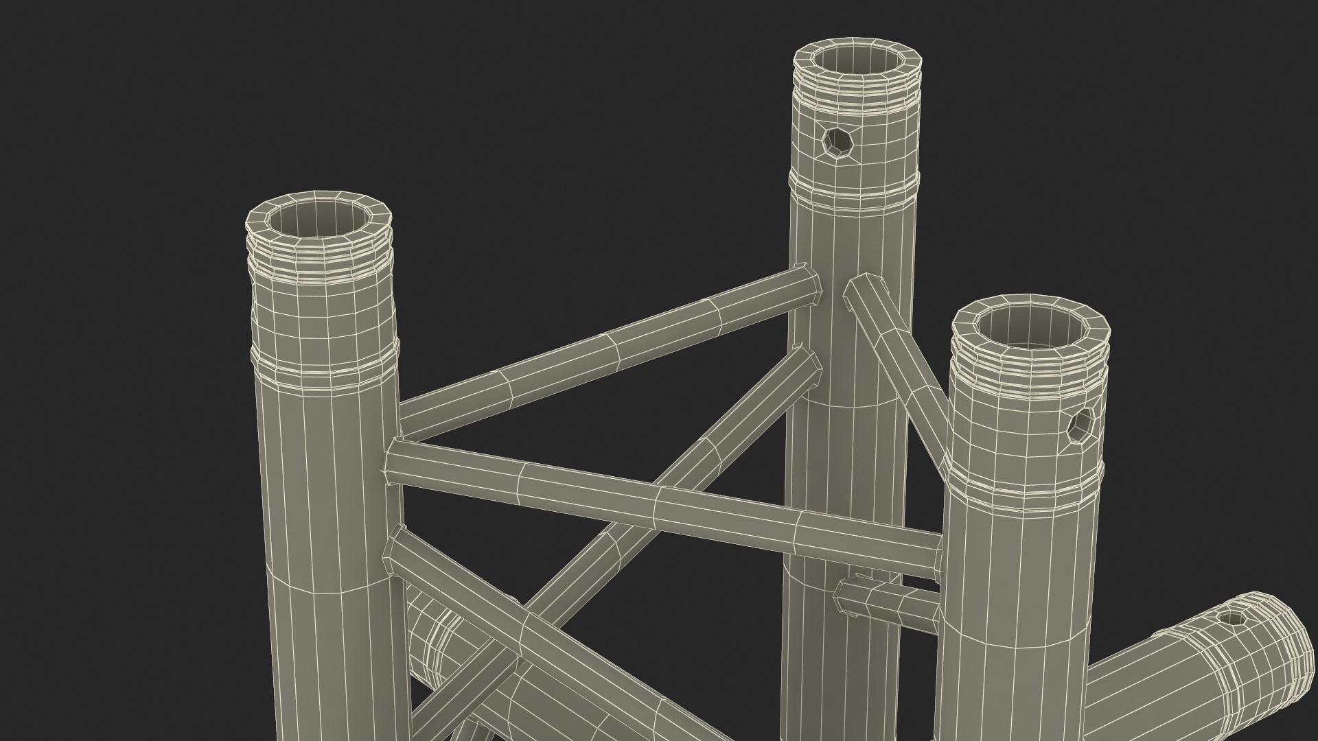 3D model Industrial Truss Modular Triangular