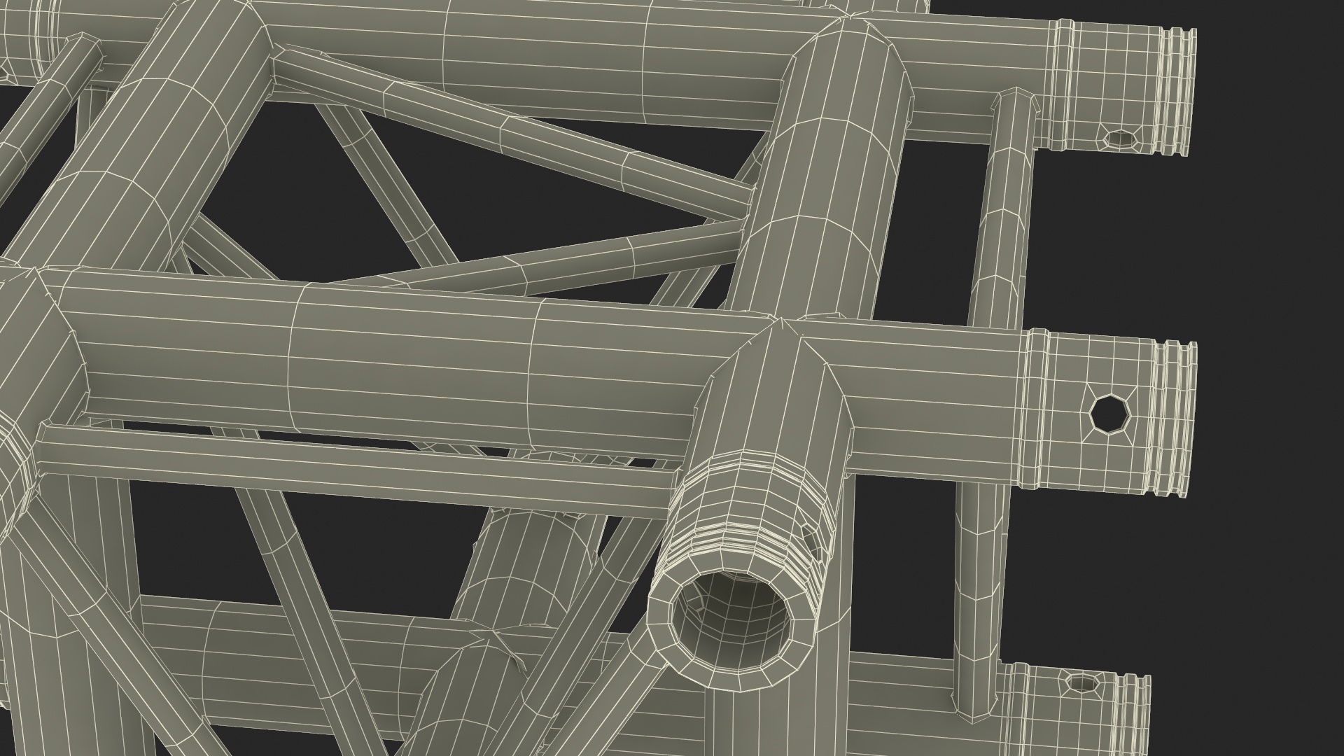 3D model Industrial Truss Modular Triangular