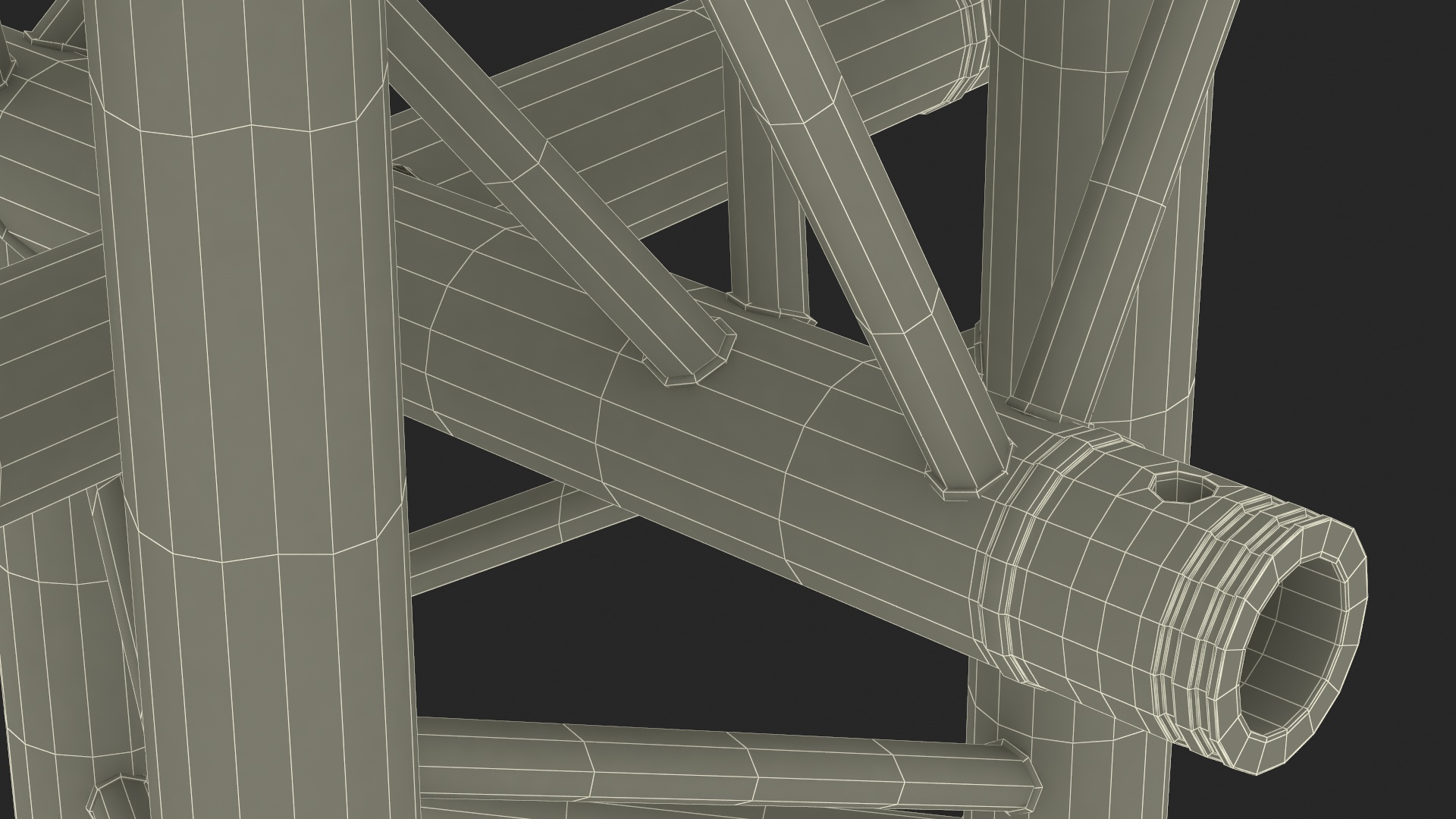 3D model Industrial Truss Modular Triangular