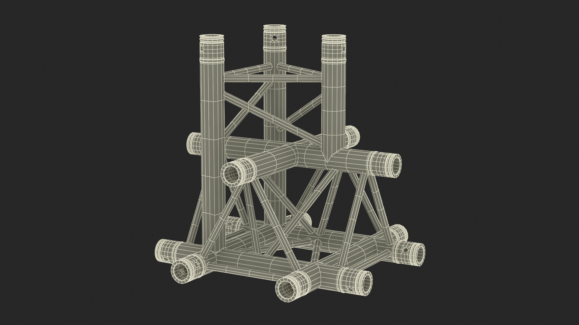 3D model Industrial Truss Modular Triangular