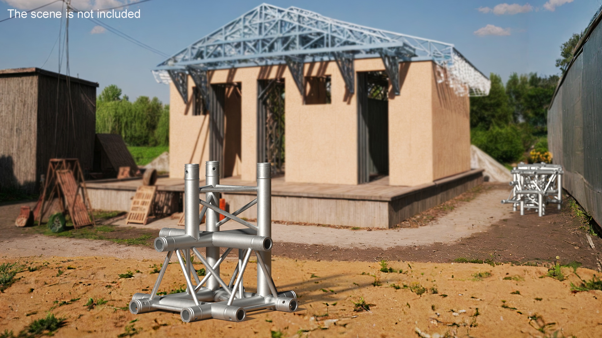 3D model Industrial Truss Modular Triangular