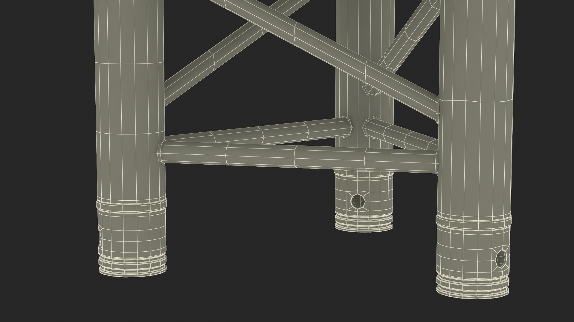 3D model Industrial Truss Modular Triangular