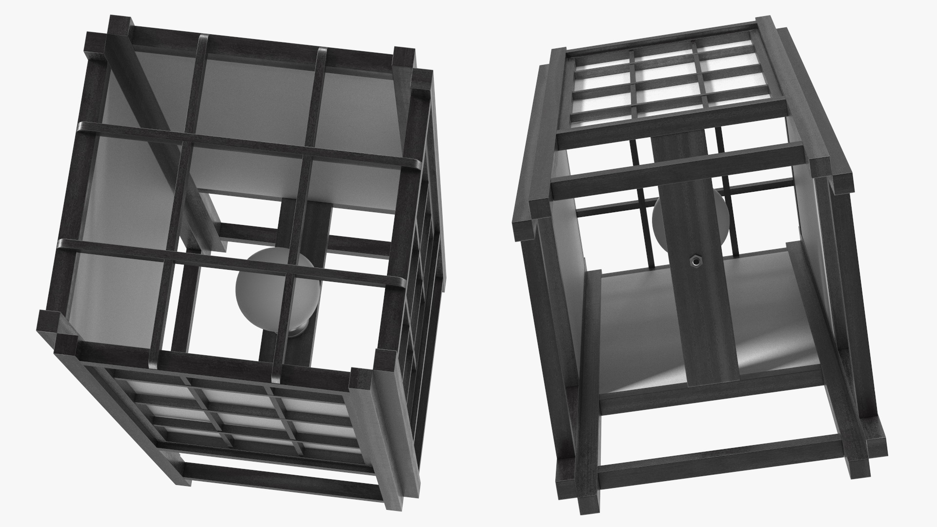 3D model Rice Paper Shoji Floor Lantern