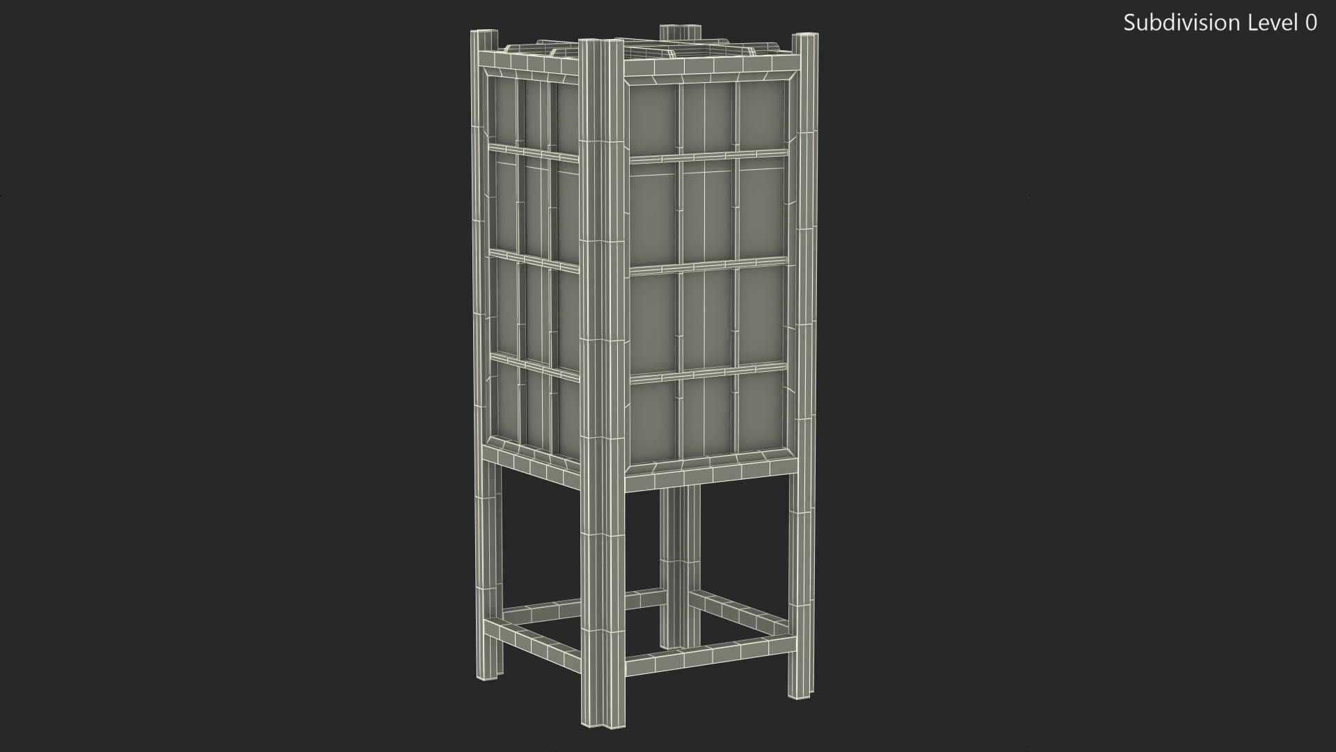 3D model Rice Paper Shoji Floor Lantern