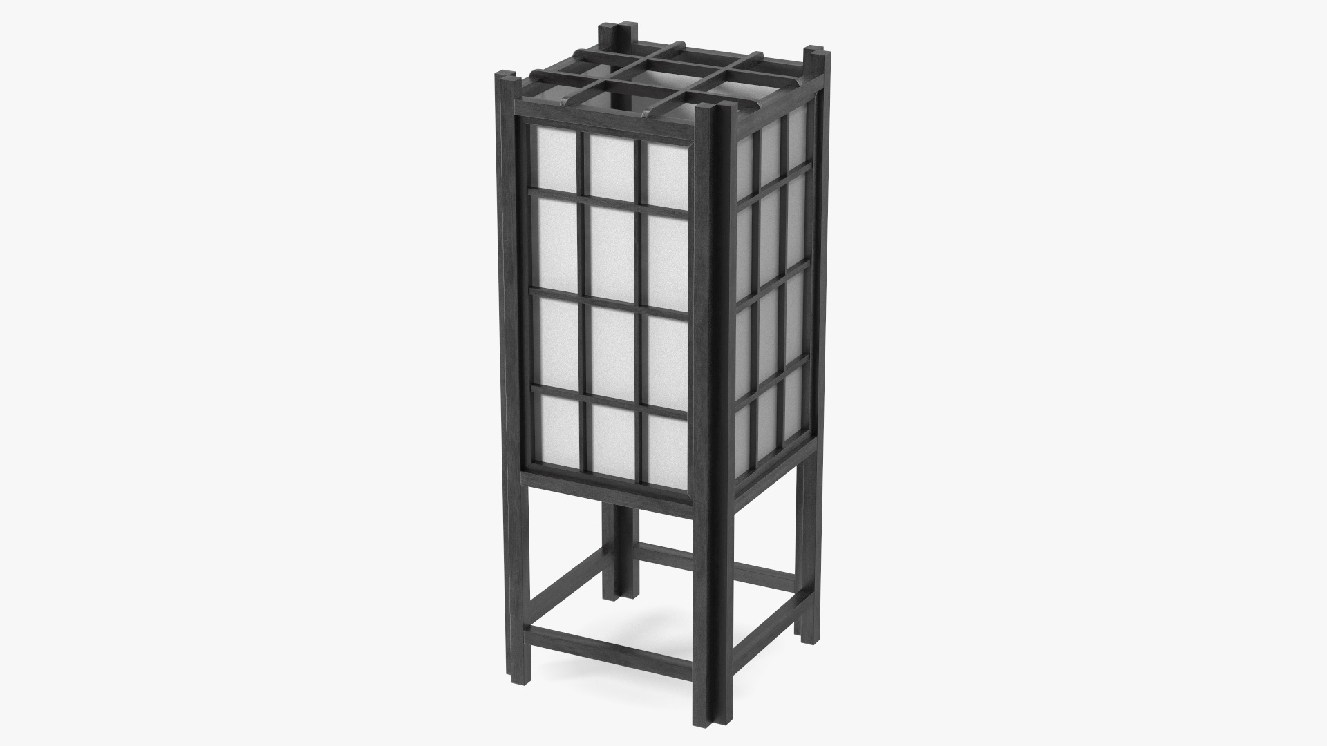3D model Rice Paper Shoji Floor Lantern