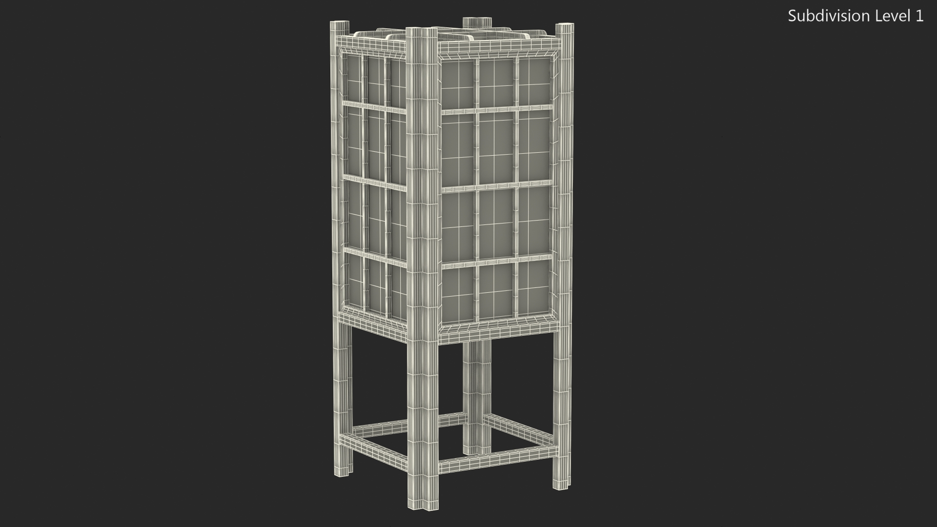 3D model Rice Paper Shoji Floor Lantern