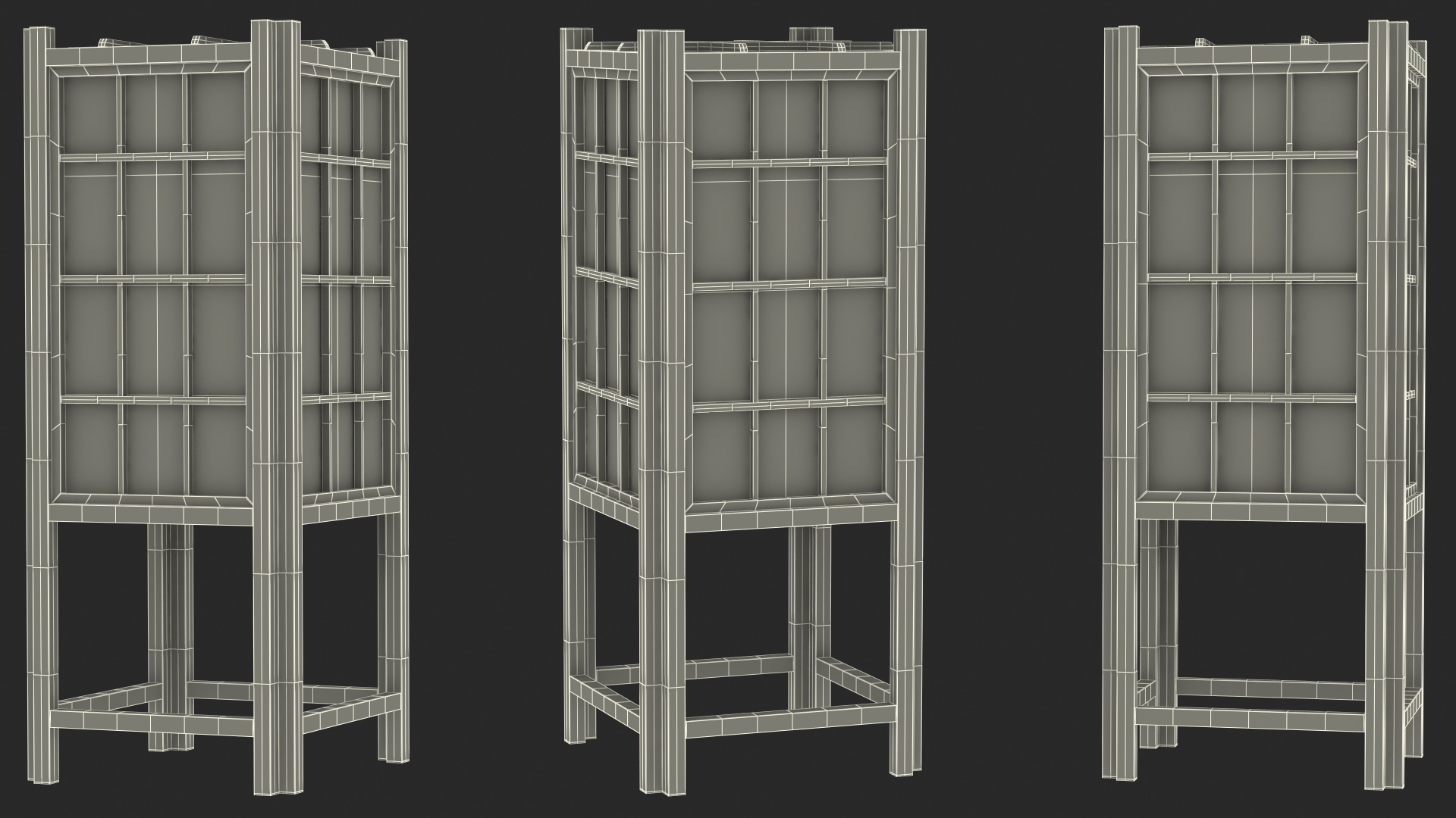 3D model Rice Paper Shoji Floor Lantern