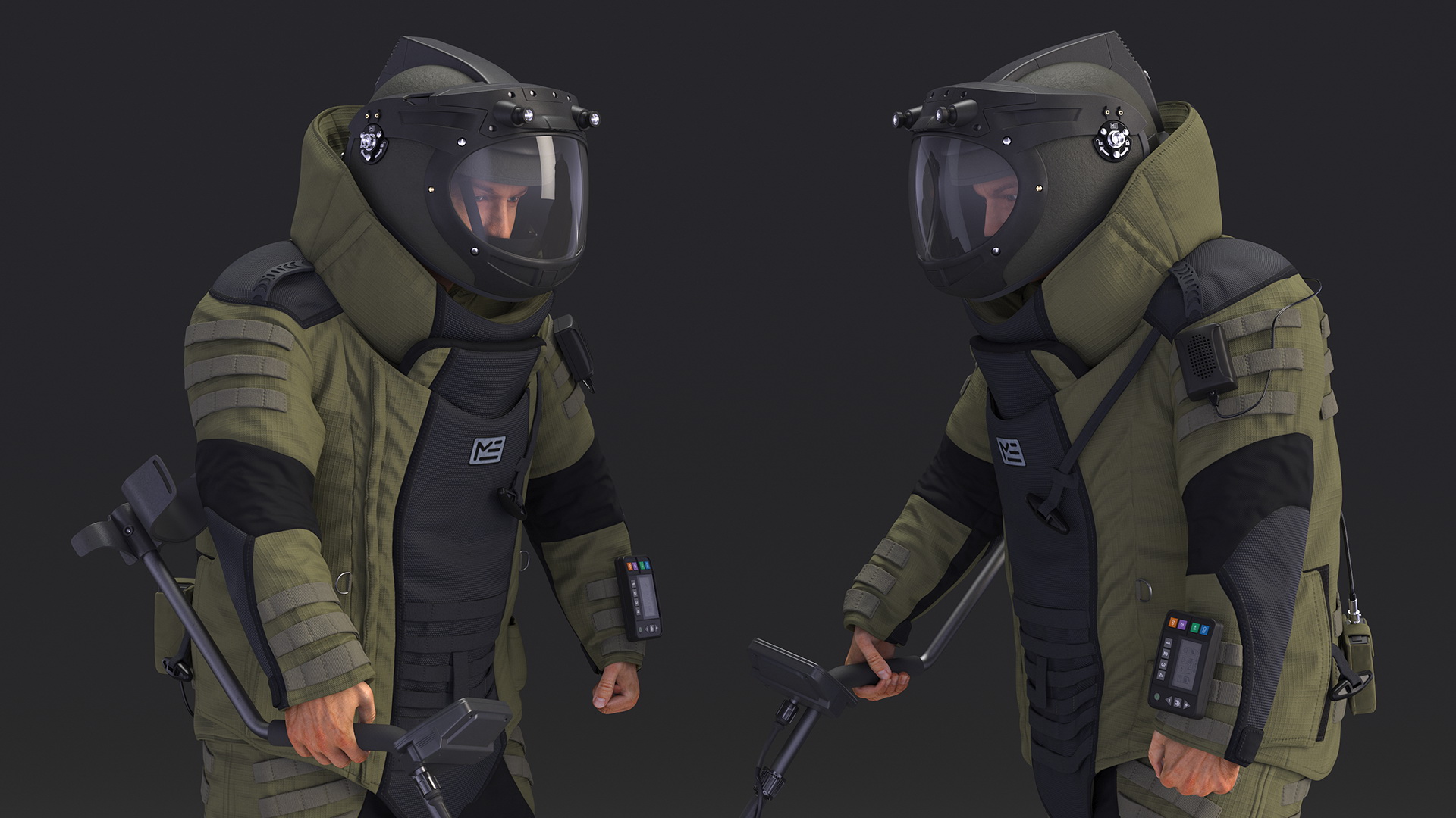 3D EOD 10 Bomb Suit Metal Detector