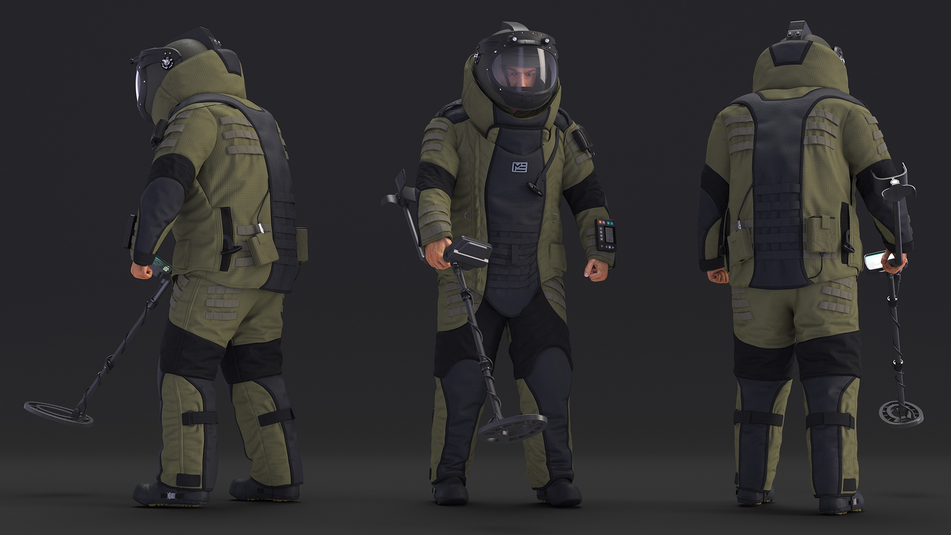 3D EOD 10 Bomb Suit Metal Detector