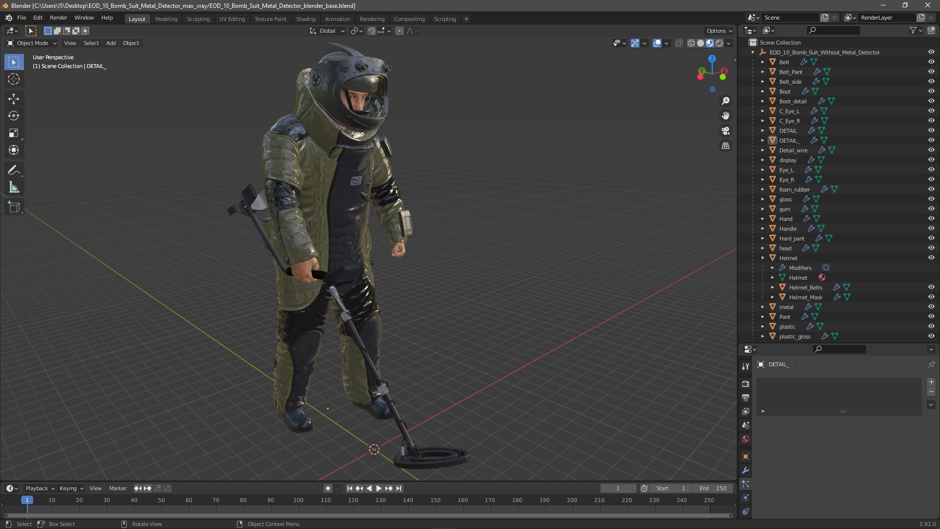 3D EOD 10 Bomb Suit Metal Detector