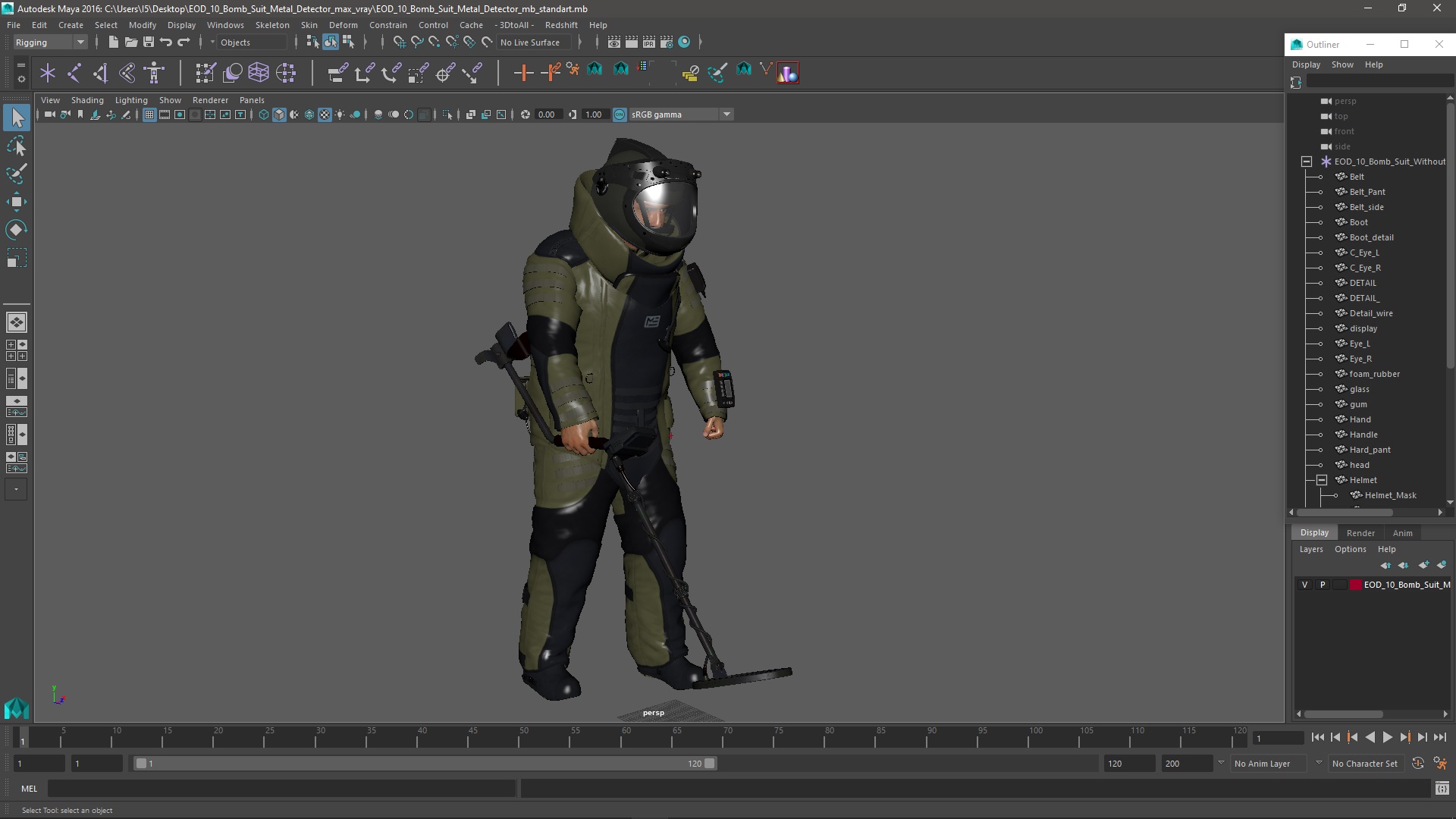 3D EOD 10 Bomb Suit Metal Detector
