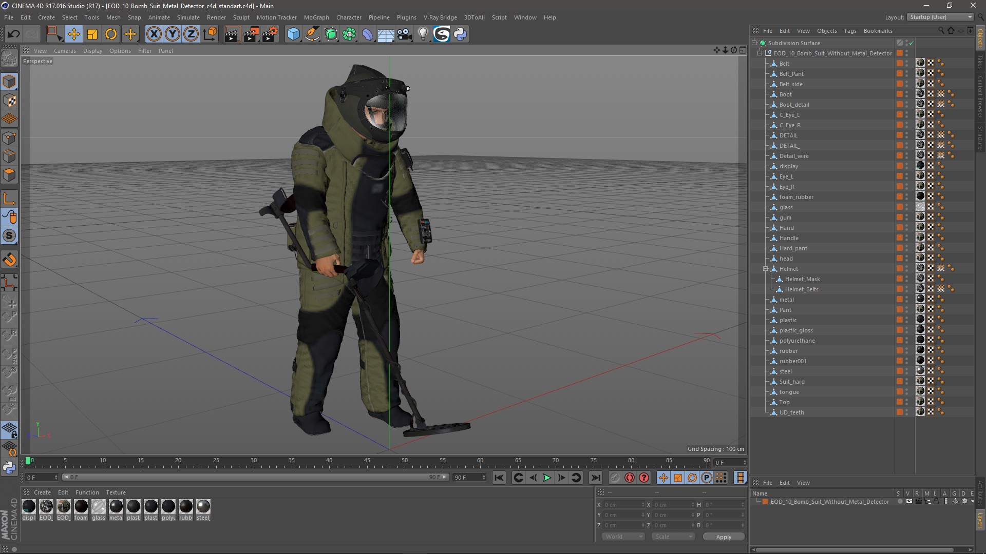 3D EOD 10 Bomb Suit Metal Detector